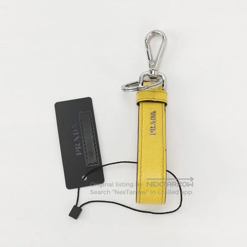 Prada Prada Leather Triangle Logo Keychain Charm. Size ONE SIZE - 2 Thumbnail