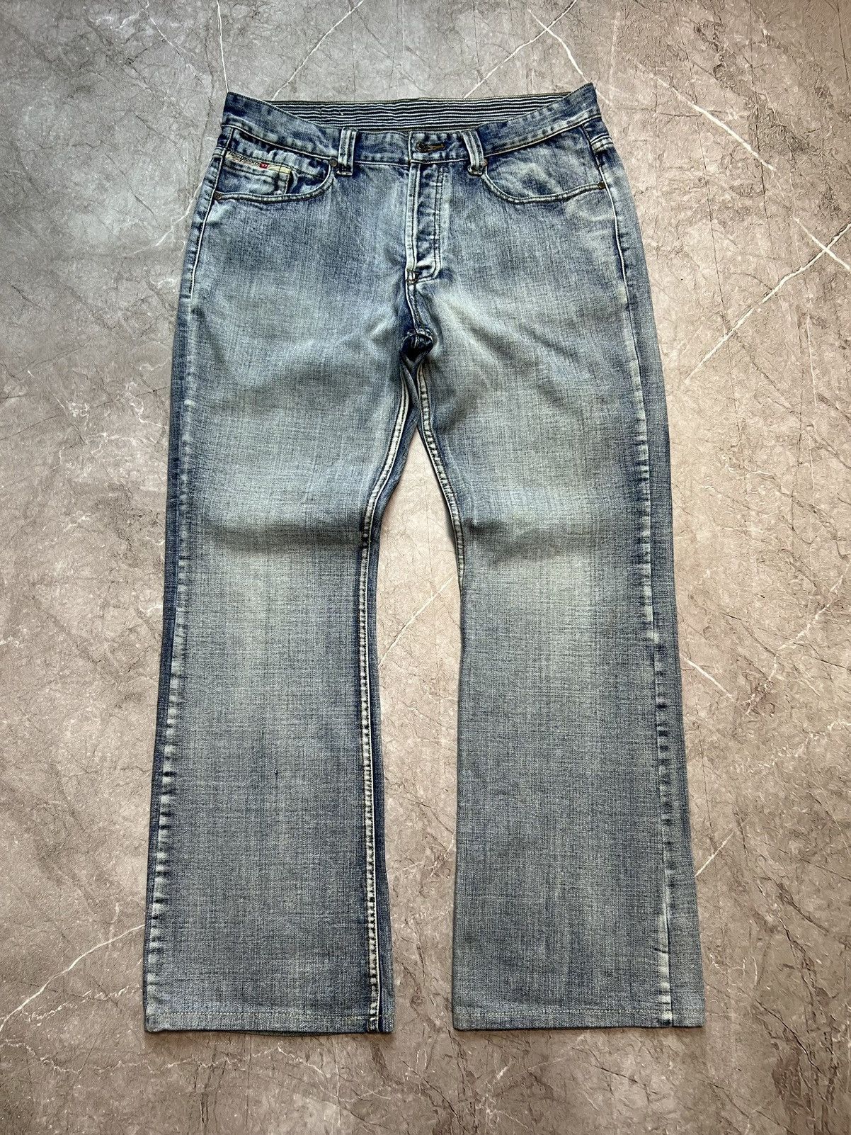 Diesel × Diesel Black Gold Rare Vintage 90s Diesel Industrtry Faded Blue Jeans Size US 36 / EU 52 - 3 Thumbnail