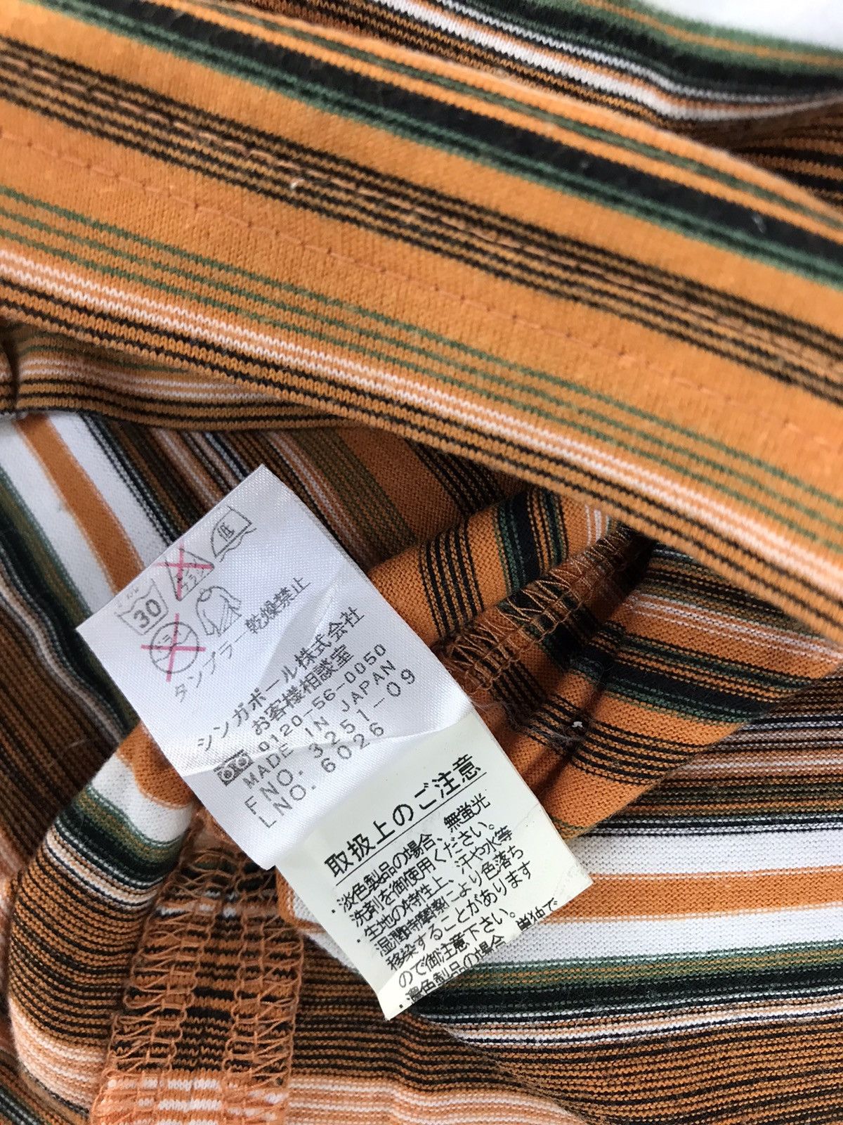 Kansai Yamamoto Kansai Yamamoto Kansai Bis Multicolor Striped Polo Tee Size US S / EU 44-46 / 1 - 7 Thumbnail