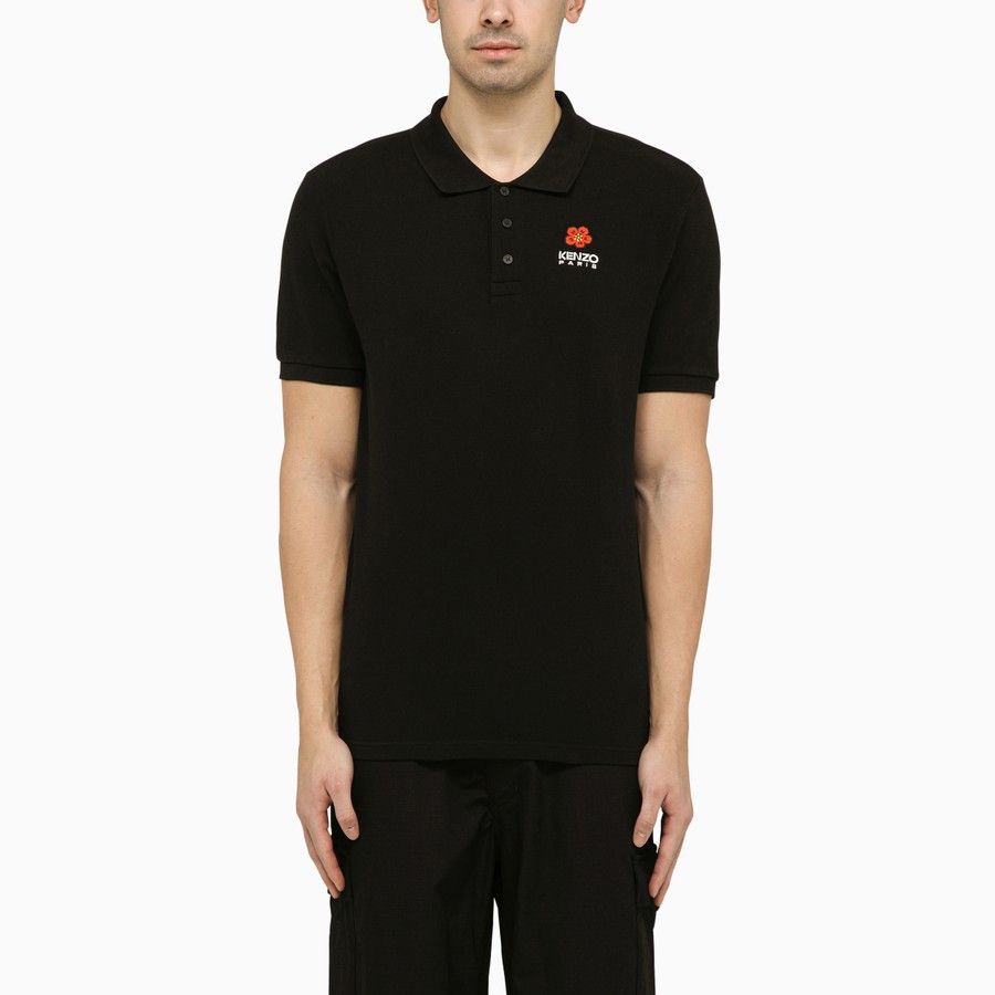 image of Kenzo O1D2Blof0424 Logo Polo Shirt In Black, Men's (Size Medium)