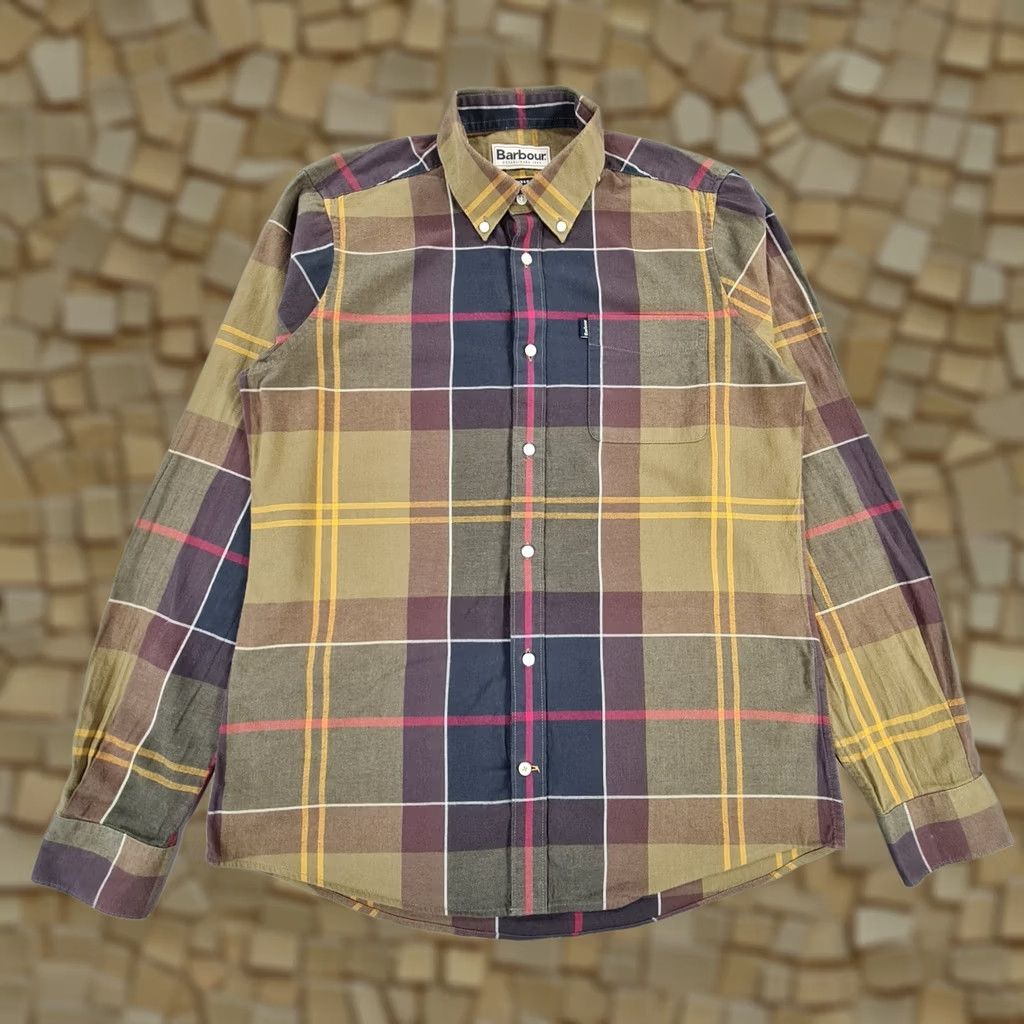 Barbour Barbour Mens Shirt Green Endsleigh Tartan Plaid Cotton Country Shirt Small Casual Mens Regular Long Sleeve Button-Up Chest Pocket Size US S / EU 44-46 / 1 - 1 Thumbnail