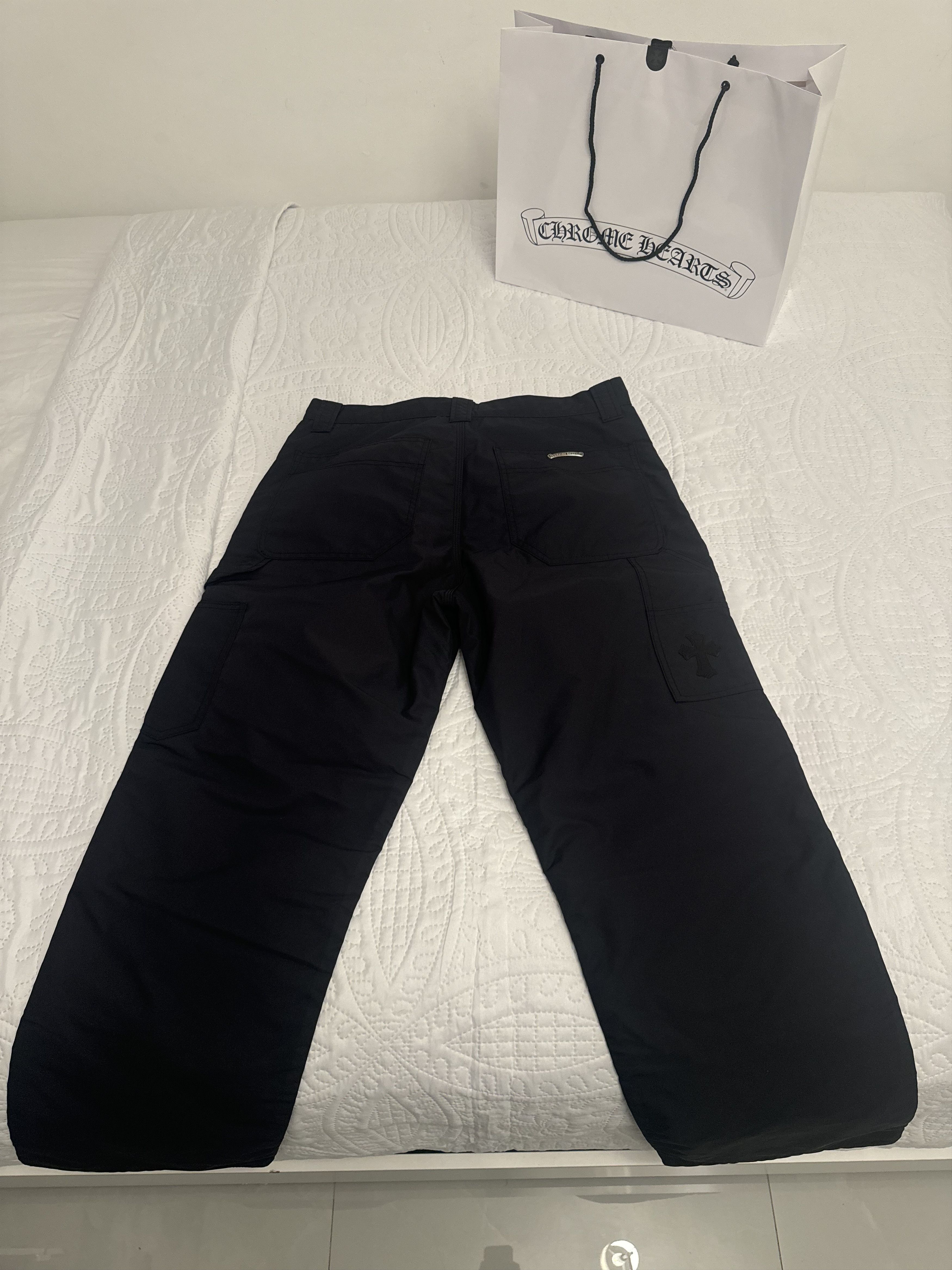 Chrome Hearts Chrome Hearts Double Knee Nylon Carpenter Pants Size US 33 - 4 Thumbnail