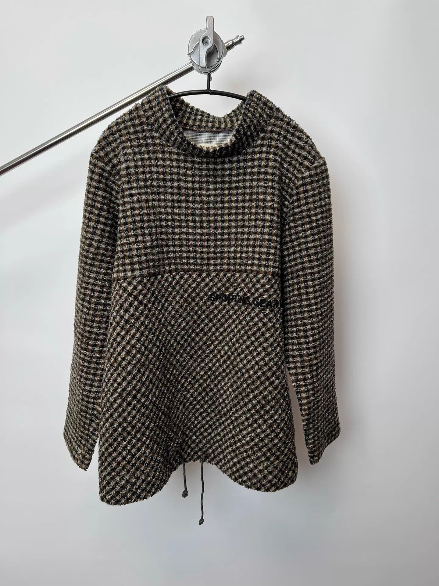 Issey Miyake Issey Miyake Windowpane Fleece Drawstring Collar Jacket Size M / US 6-8 / IT 42-44 - 1 Thumbnail