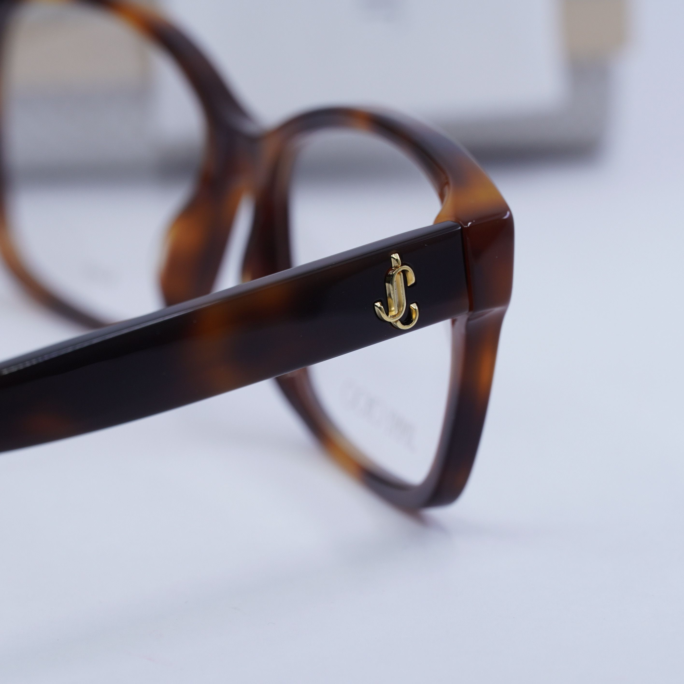 Jimmy Choo Jimmy Choo JC270 0086 00 Eyeglasses Havana 53mm Rectangle Size ONE SIZE - 9 Thumbnail