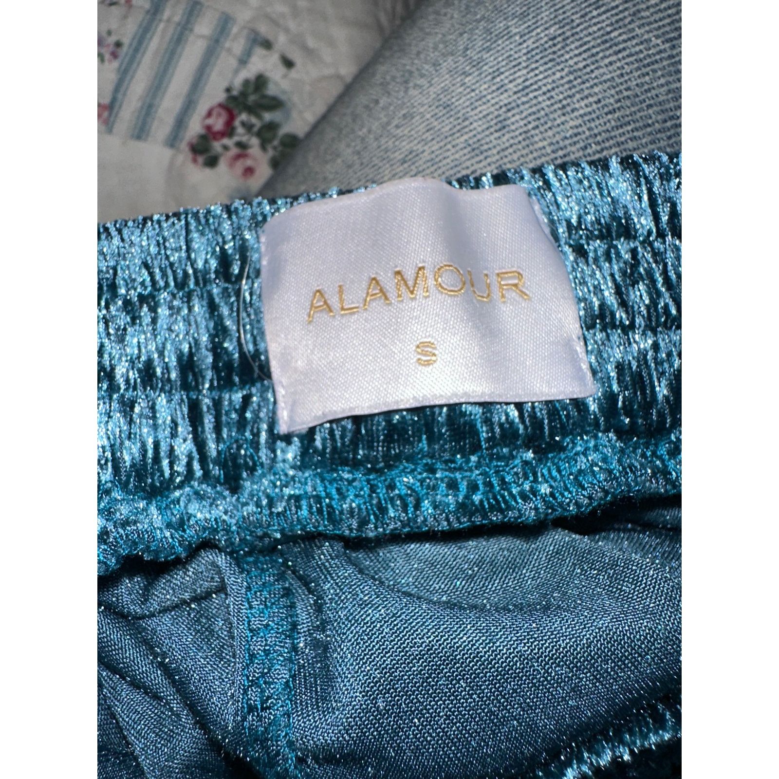 Other ALAMOUR THE LABEL AUSTRALIA CRUSHED VELVET PALAZZO PANTS S Size 28" / US 6 / IT 42 - 4 Thumbnail