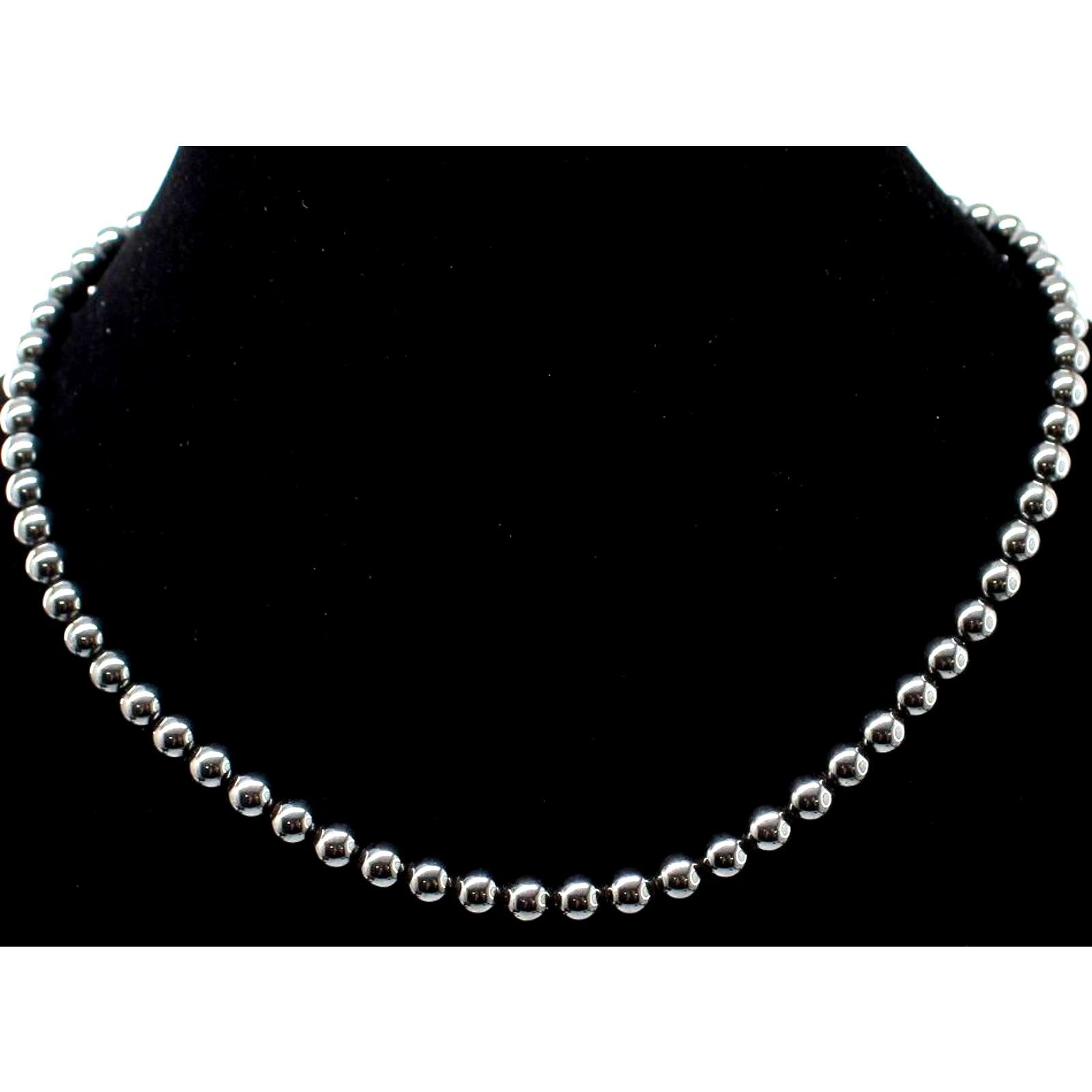 Other Classic Black Hematite Necklace • Vintage • Natural Beads Size ONE SIZE - 2 Thumbnail