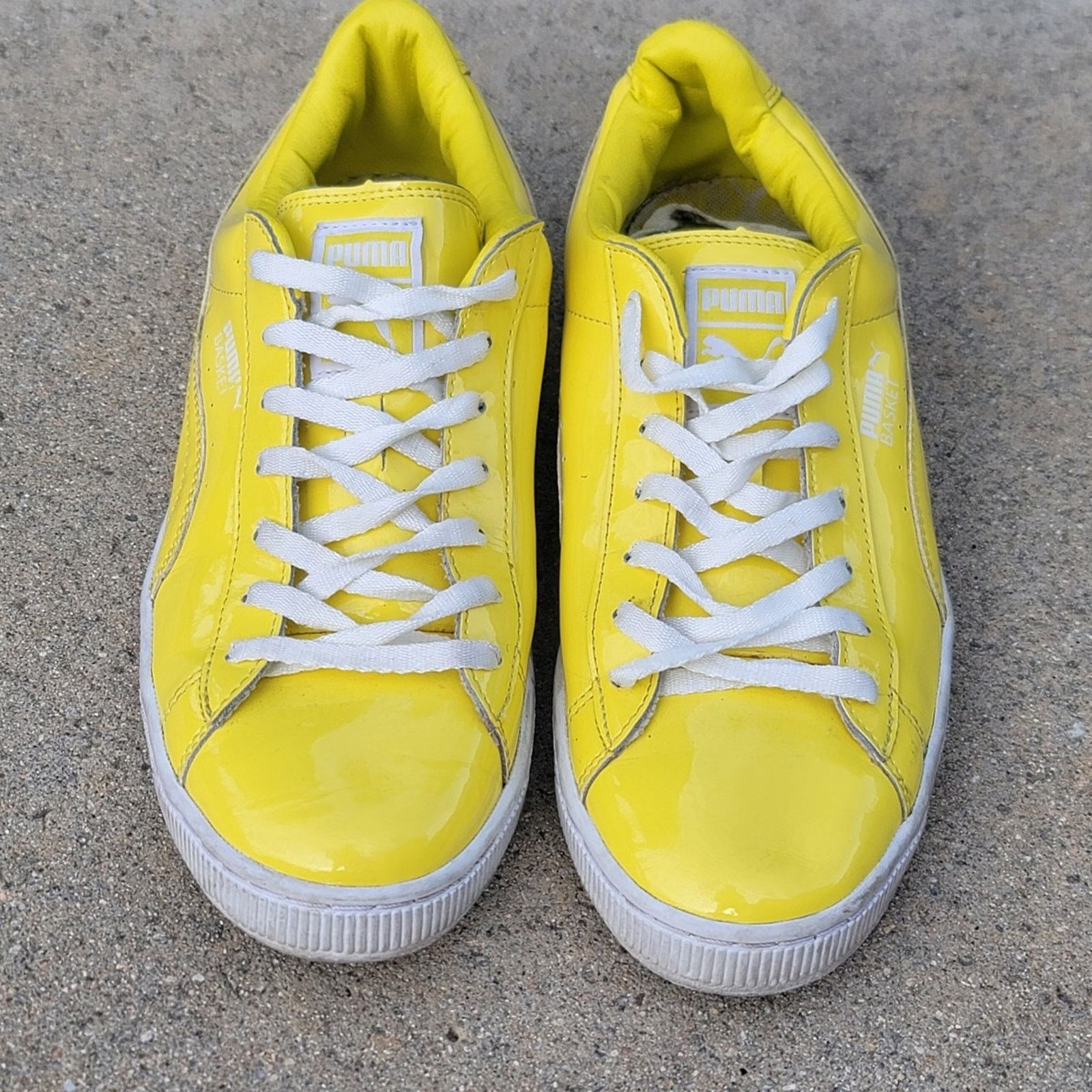 Puma PUMA Yellow Patent Leather Shoes Size US 10 / EU 43 - 3 Thumbnail