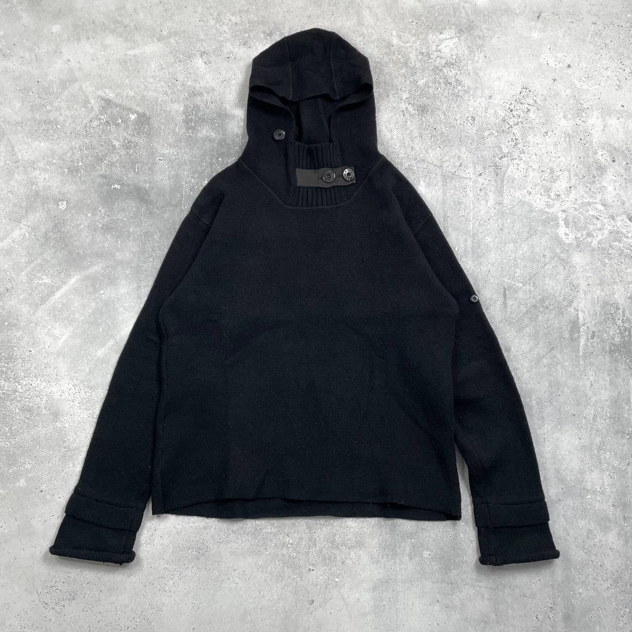 Stone Island Vintage Stone Island A/W 2002 Knitted Hooded Sweater M/L Size US M / EU 48-50 / 2 - 1 Thumbnail