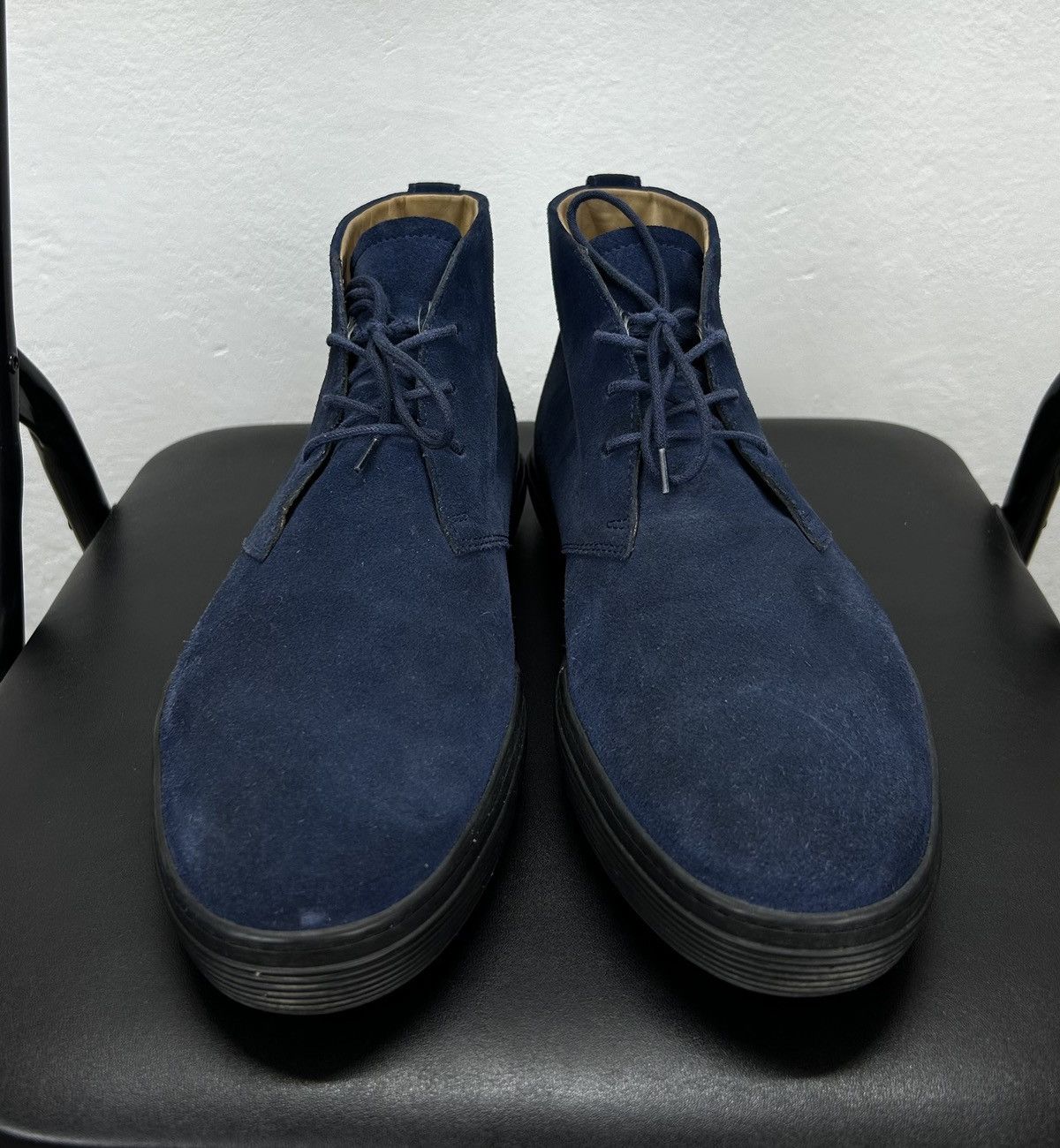 Tod's Tod’s Leather Men’s Hi top Shoes Blue Size 43 Size US 10.5 / EU 43-44 - 4 Thumbnail