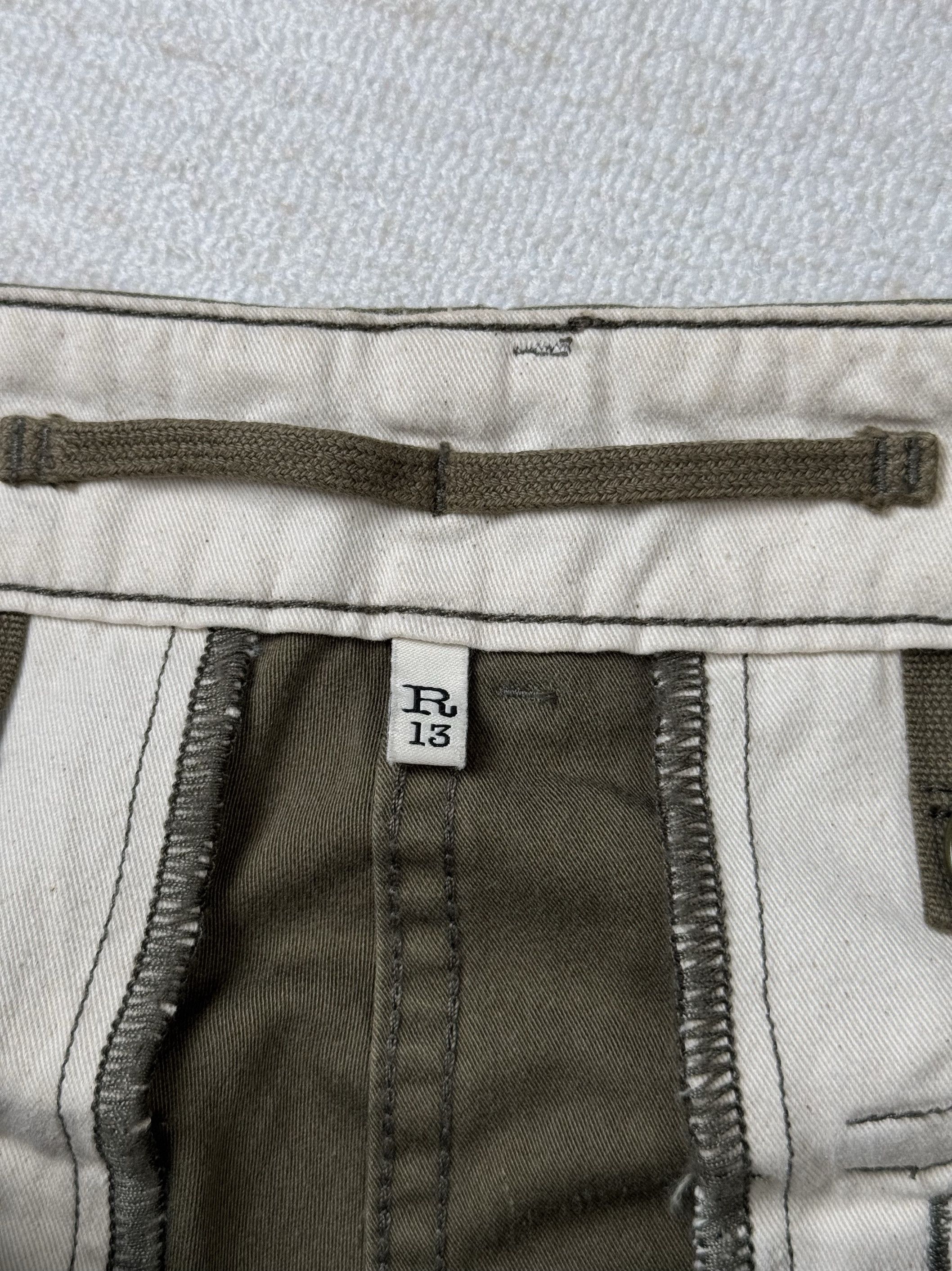 R13 UNWORN* R13 MARK MILITARY CARGO PANTS Vintage Olive Size US 32 / EU 48 - 5 Thumbnail