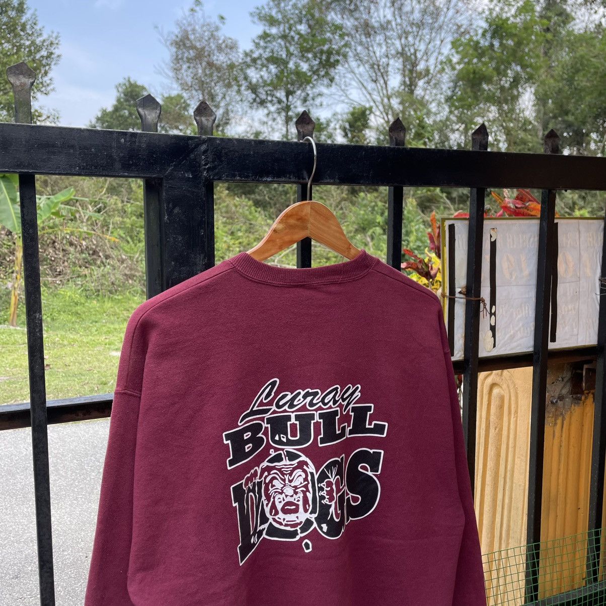 Vintage 🔥Vintage Luray Bull Dogs Big Logo Maroon Jumper Sweatshirts Size US M / EU 48-50 / 2 - 2 Thumbnail