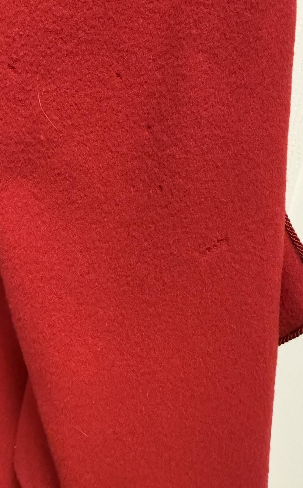 Designer Chic Dennis Basso Red Wool Blend Coat - Size XS Size L / US 10 / IT 46 - 7 Thumbnail