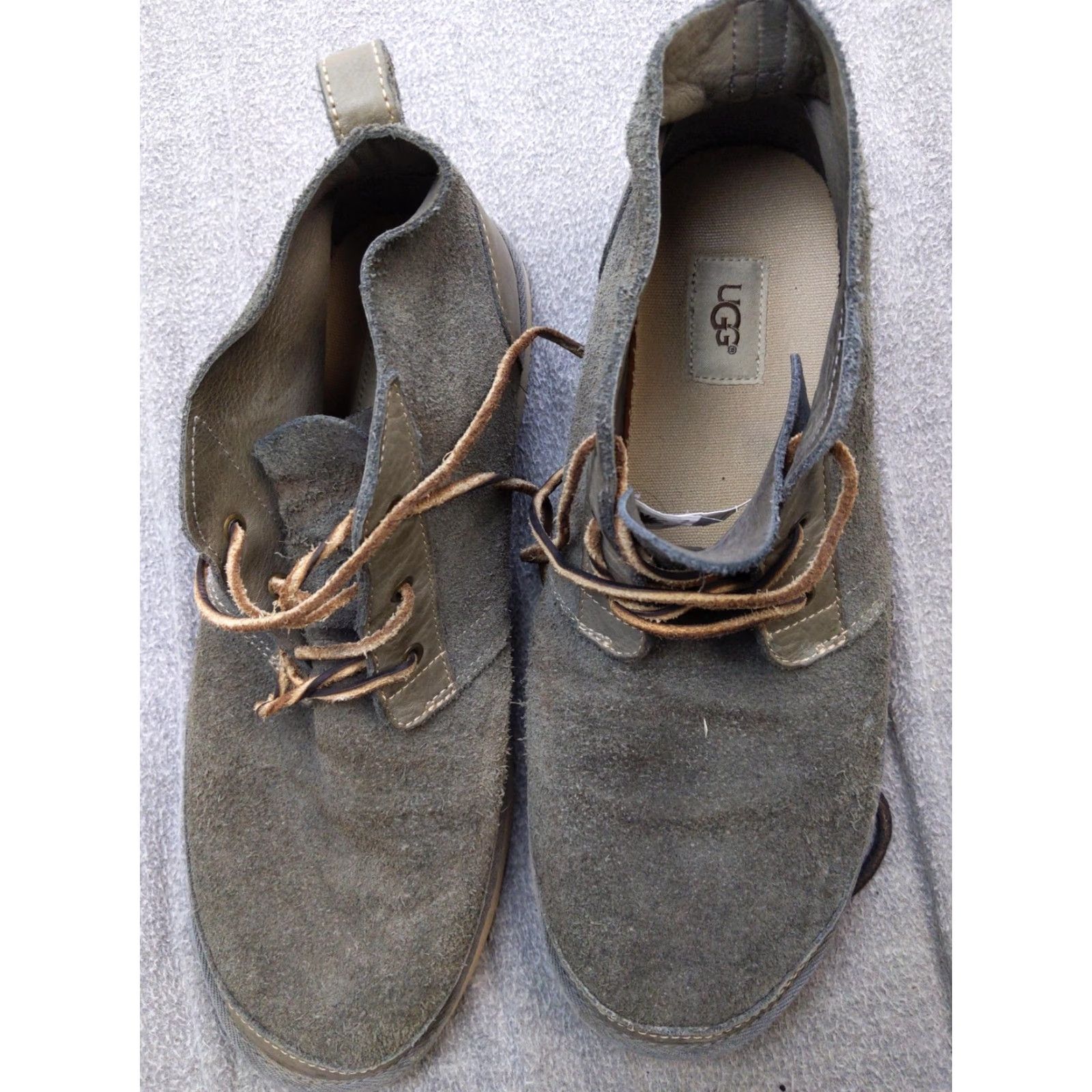 Ugg UGG Mens Chukka Boots 12 Gray Suede Comfort Lace Up Ankle Casual 1020369 Size US 12 / EU 45 - 2 Thumbnail