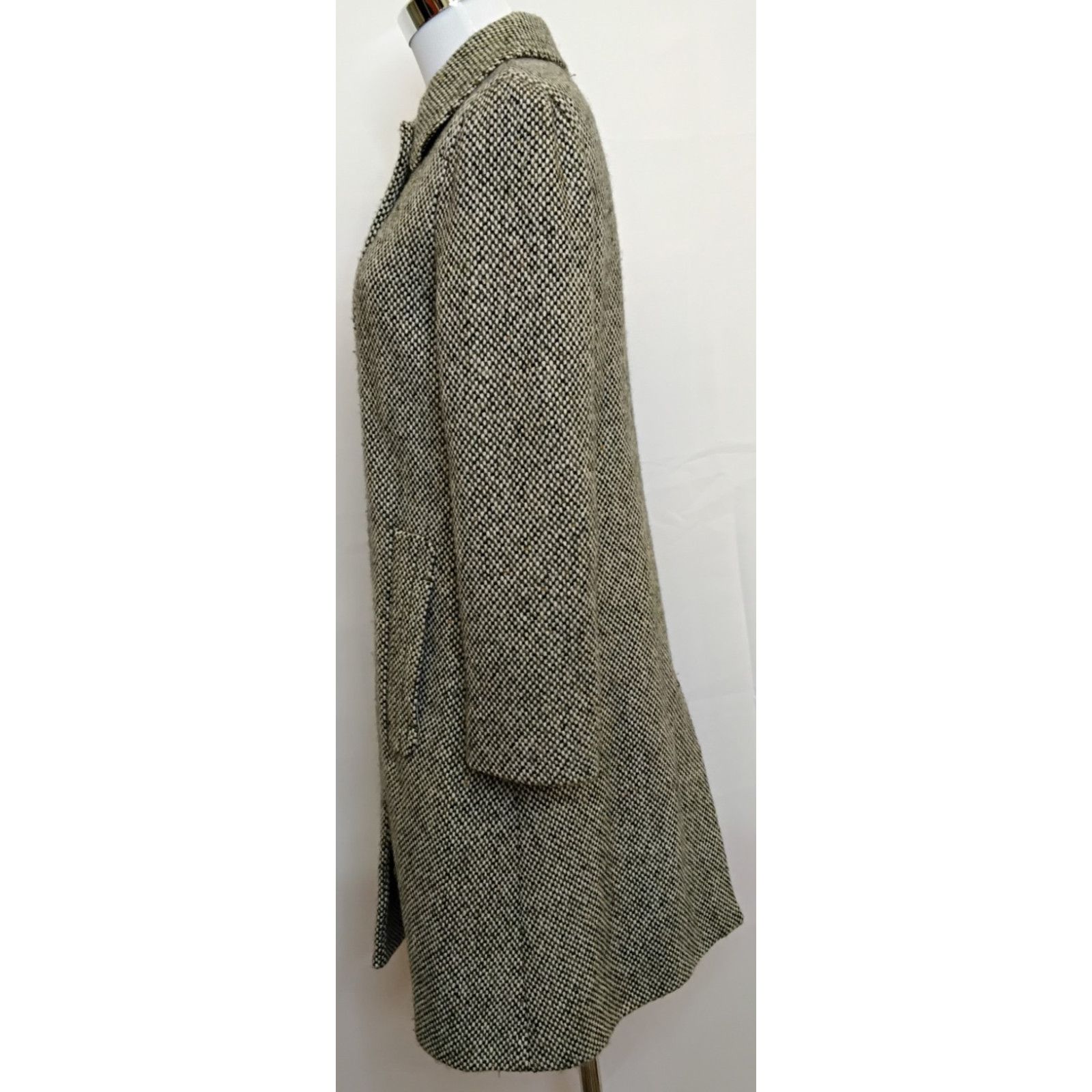Tory Burch Tory Burch Pea Coat Women's 6 Green 100% Wool Silk Vintage Size M / US 6-8 / IT 42-44 - 4 Thumbnail