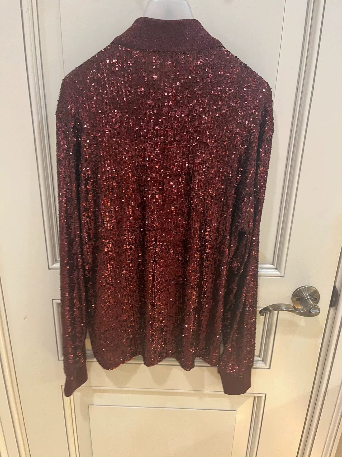 Saint Laurent Paris Saint Laurent Sequin Long Sleeve Polo T-Shirt Size US M / EU 48-50 / 2 - 8 Thumbnail