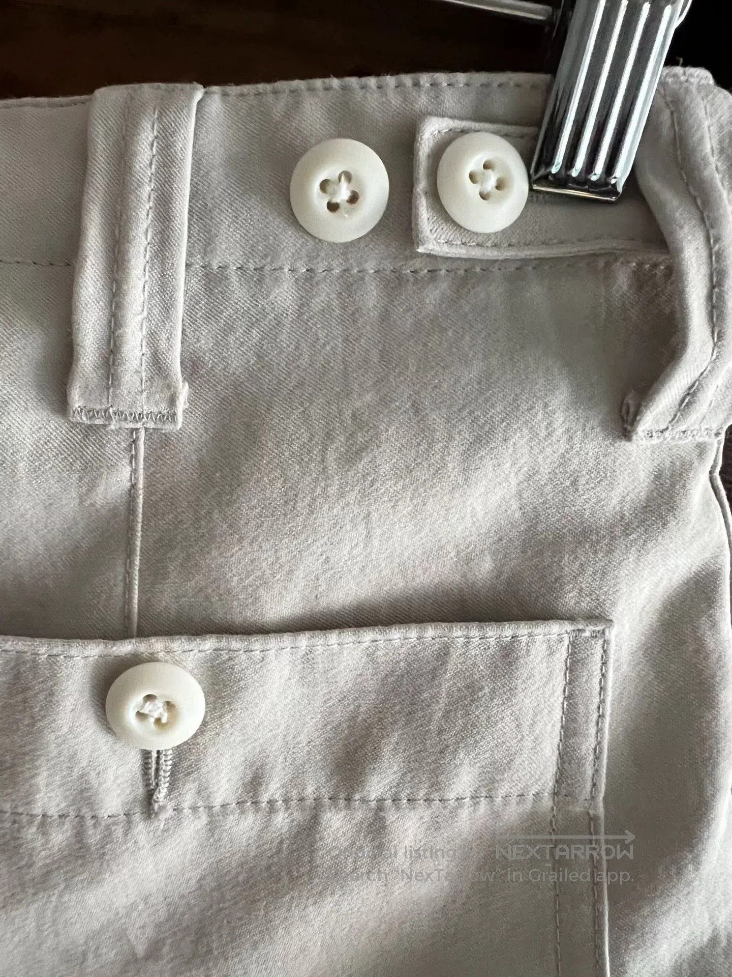 Japanese Brand breathable cream work shorts with details. Size US 32 / EU 48 - 5 Thumbnail