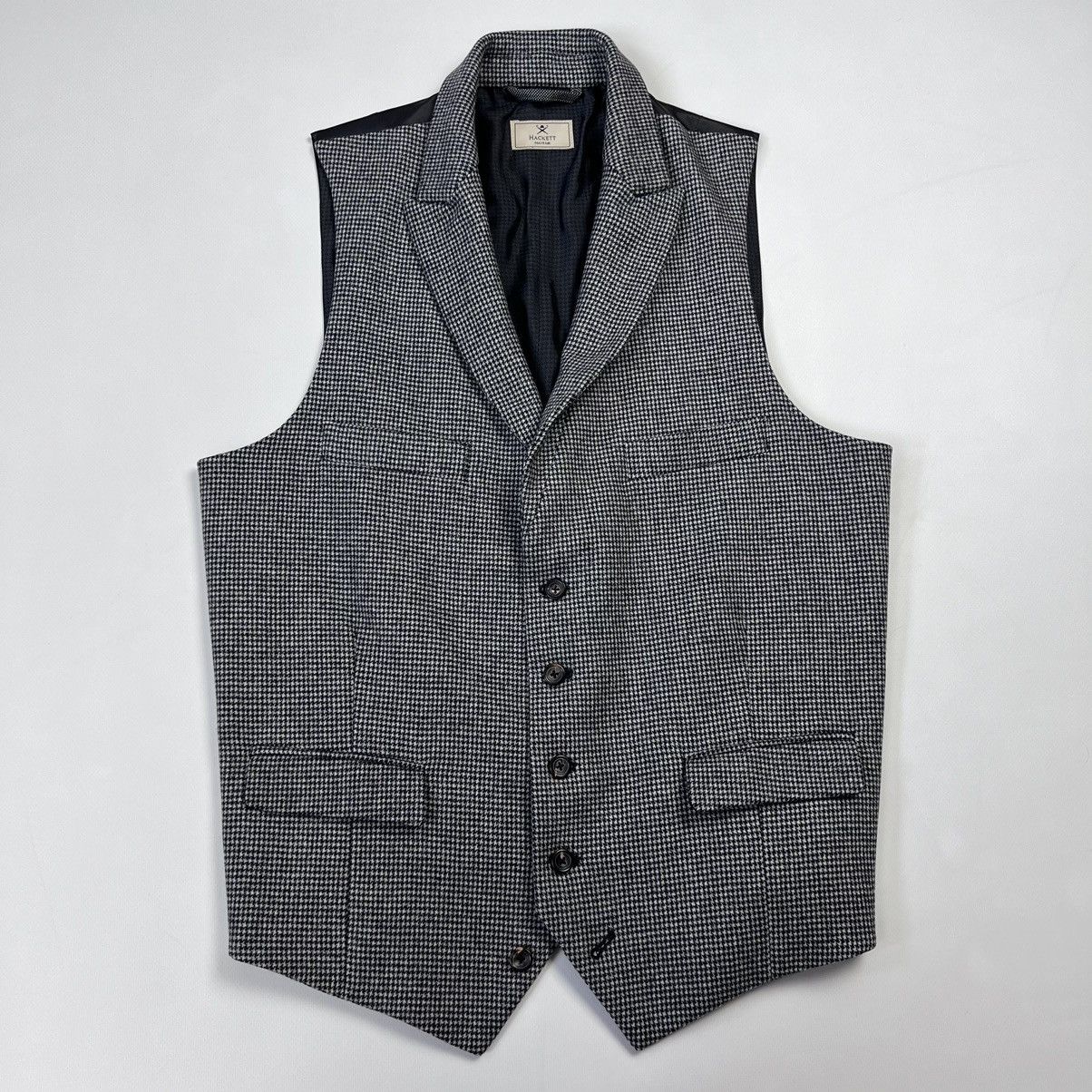 Hackett Hackett mayfair wool houndstooth pattern vest Size 40R - 2 Thumbnail