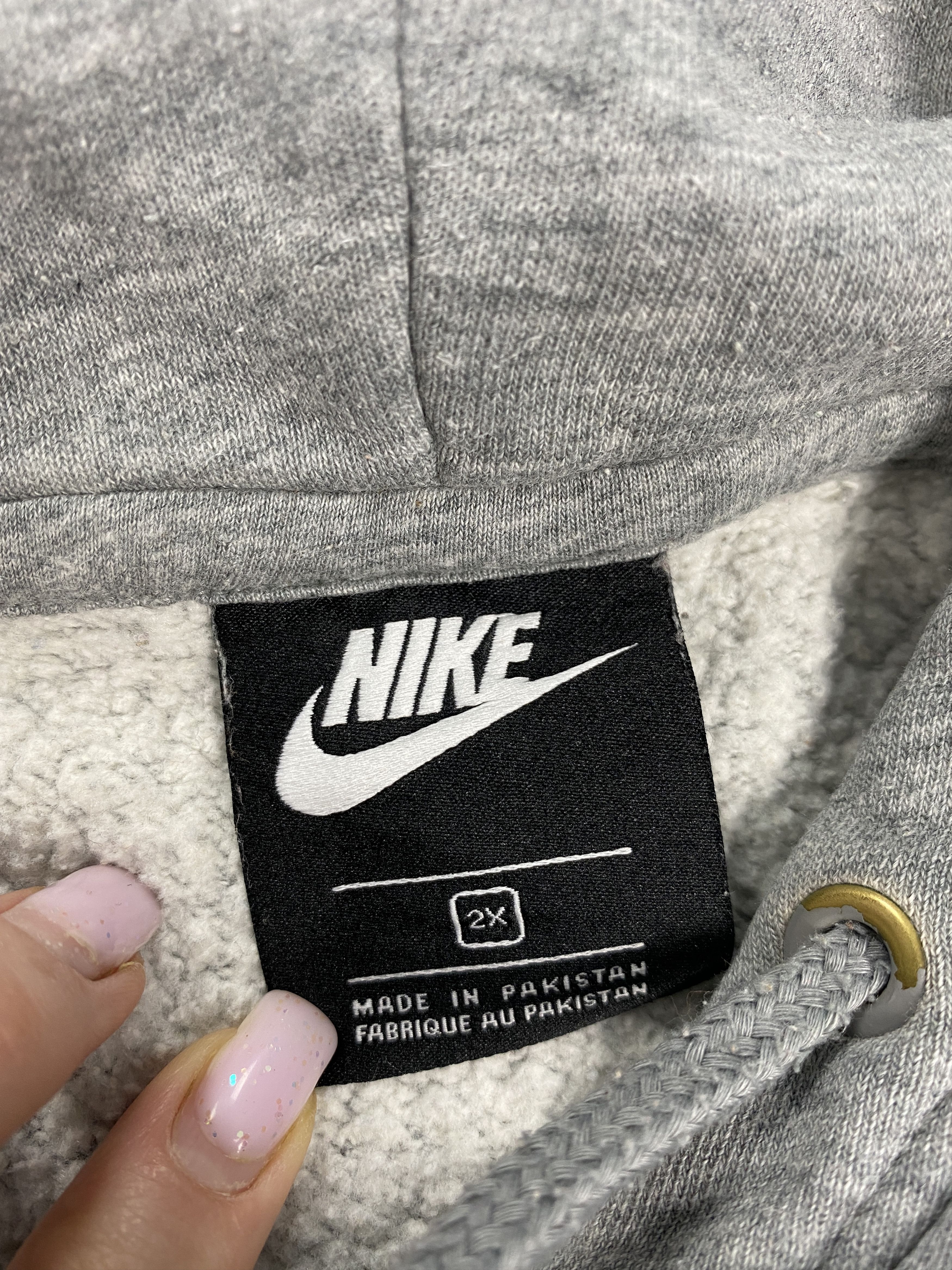 Nike × Vintage Nike mini swoosh hoodie y2k oversized Size US XXL / EU 58 / 5 - 4 Thumbnail