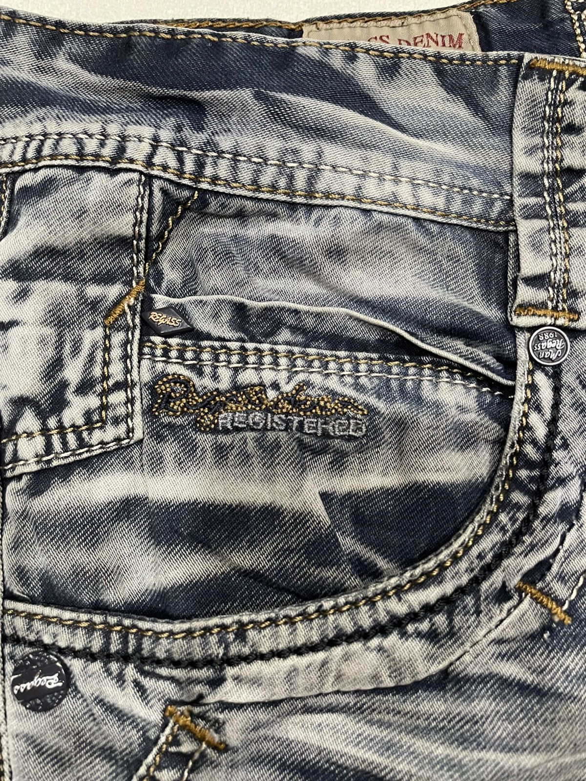 Japanese Brand Vintage Regass Denim Straight Cut Faded Jeans Size US 36 / EU 52 - 8 Thumbnail