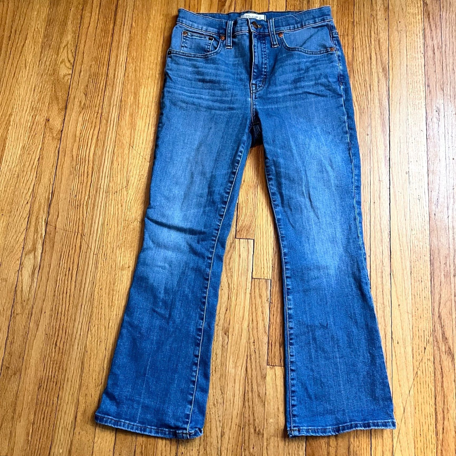 Madewell Madewell Jeans Womens 27 Blue Cali Demi Boot Stretch Pockets Crop Jeans 27 Womens Blue Cropped Size 27" / US 4 / IT 40 - 2 Thumbnail