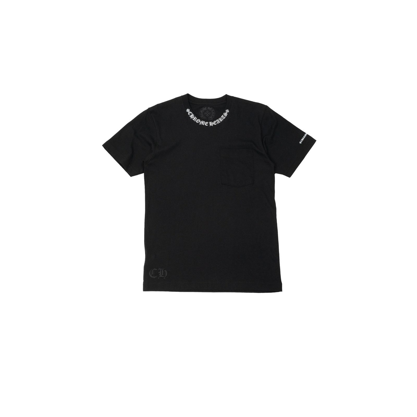 Chrome Hearts White Neck Logo T-Shirt 'Black' Size US S / EU 44-46 / 1 - 1 Thumbnail