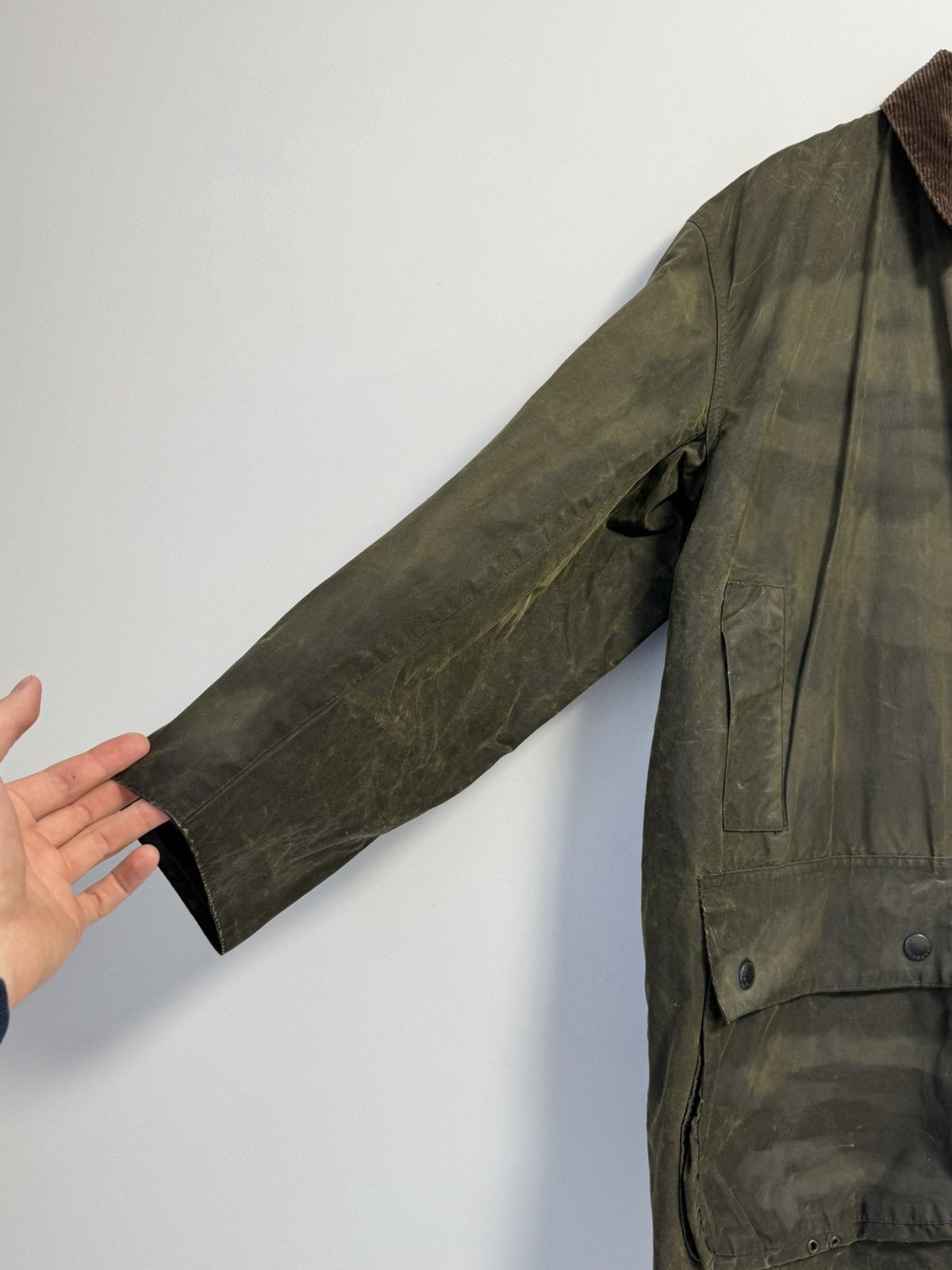 Barbour Vintage Barbour Border Waxed Cotton Mens Jacket Coat Size US XL / EU 56 / 4 - 8 Thumbnail