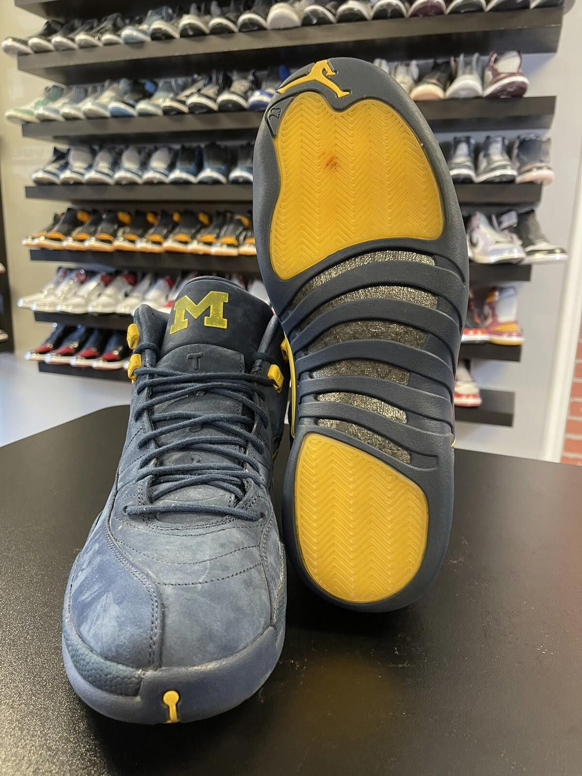 Jordan Brand Size 14 - Air Jordan 12 Retro Michigan NRG 2018 BQ3180- 407 Size US 14 / EU 47 - 7 Thumbnail