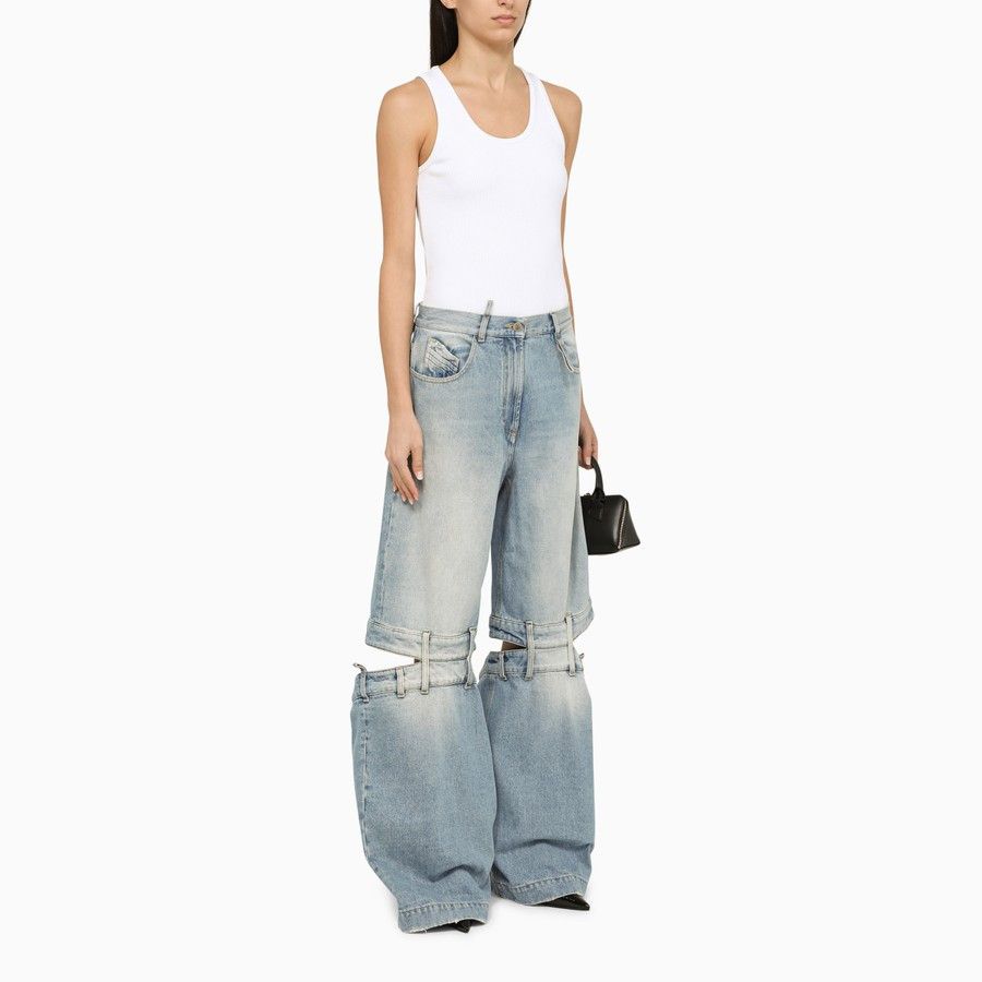 The Attico o1d2blof1024 Jeans With Cut Out in Light Blue Size 27" / US 4 / IT 40 - 2 Thumbnail