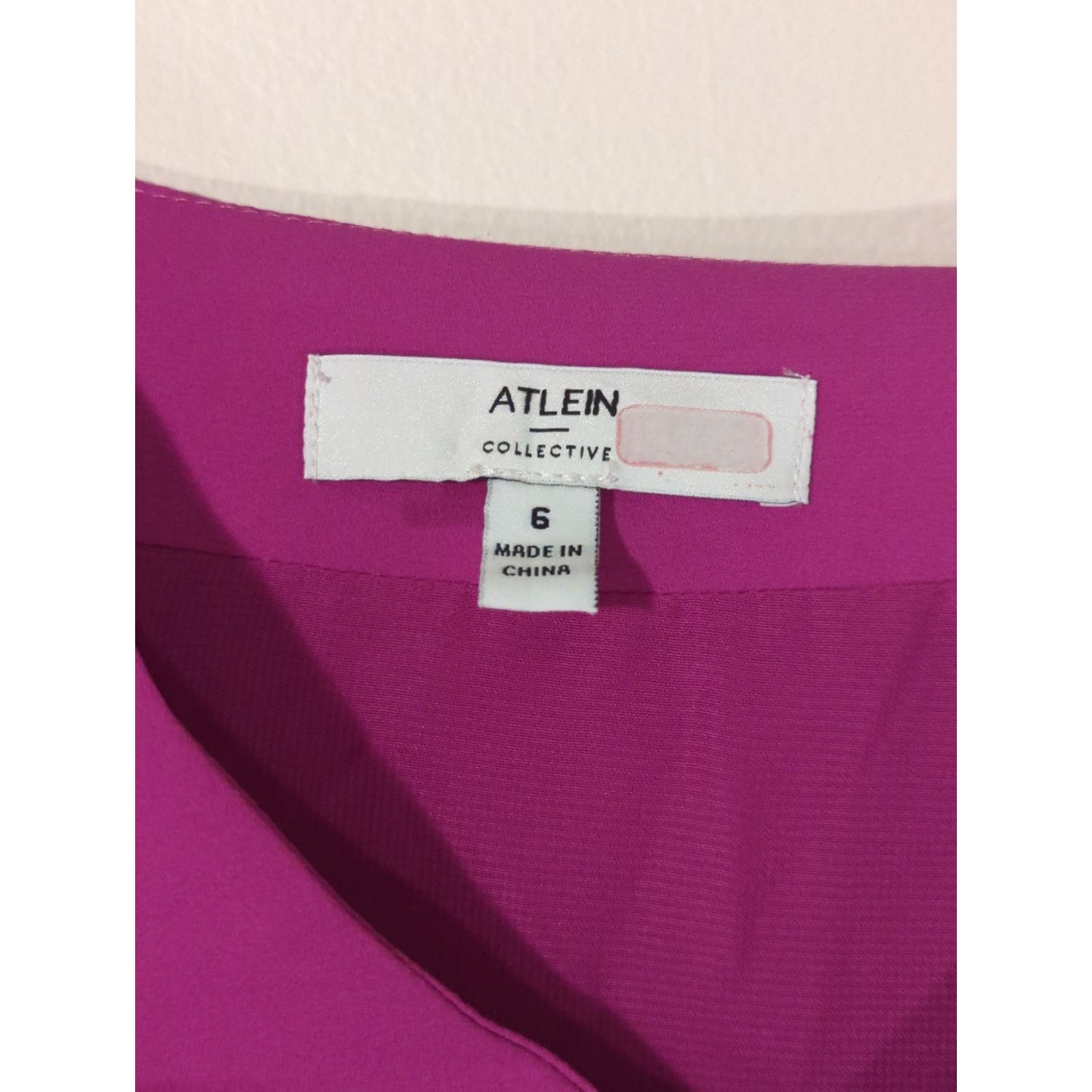 Other RTR Atlein Sz 6 Pink Side Tie Long Sleeve V-Neck Blouse Top Size M / US 6-8 / IT 42-44 - 4 Thumbnail