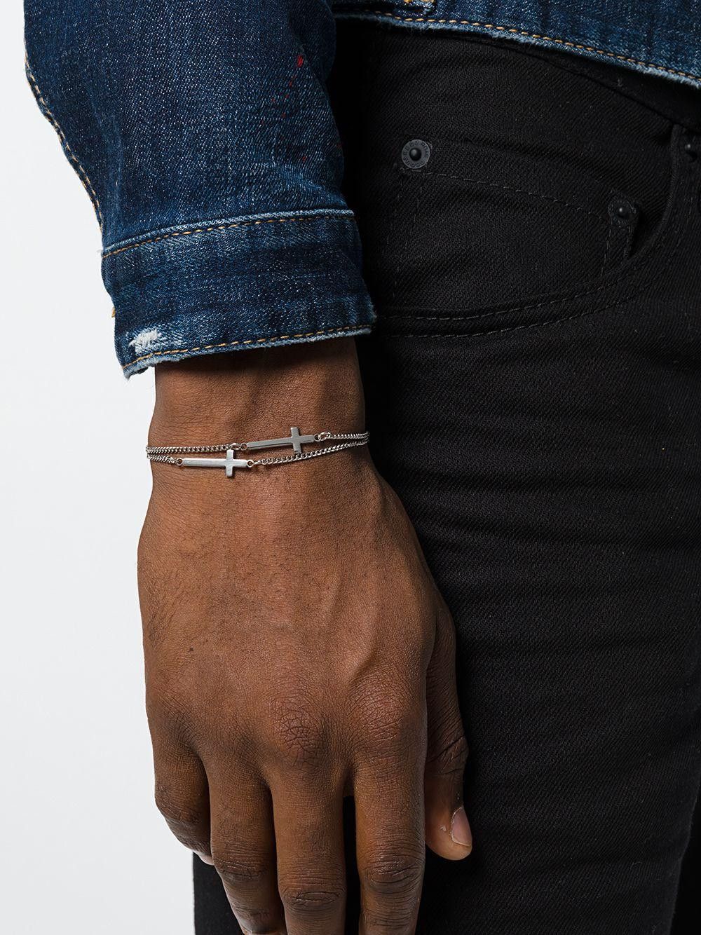 Dsquared2 Dsquared2 Silver Double Cross Bracelet Size ONE SIZE - 6 Thumbnail