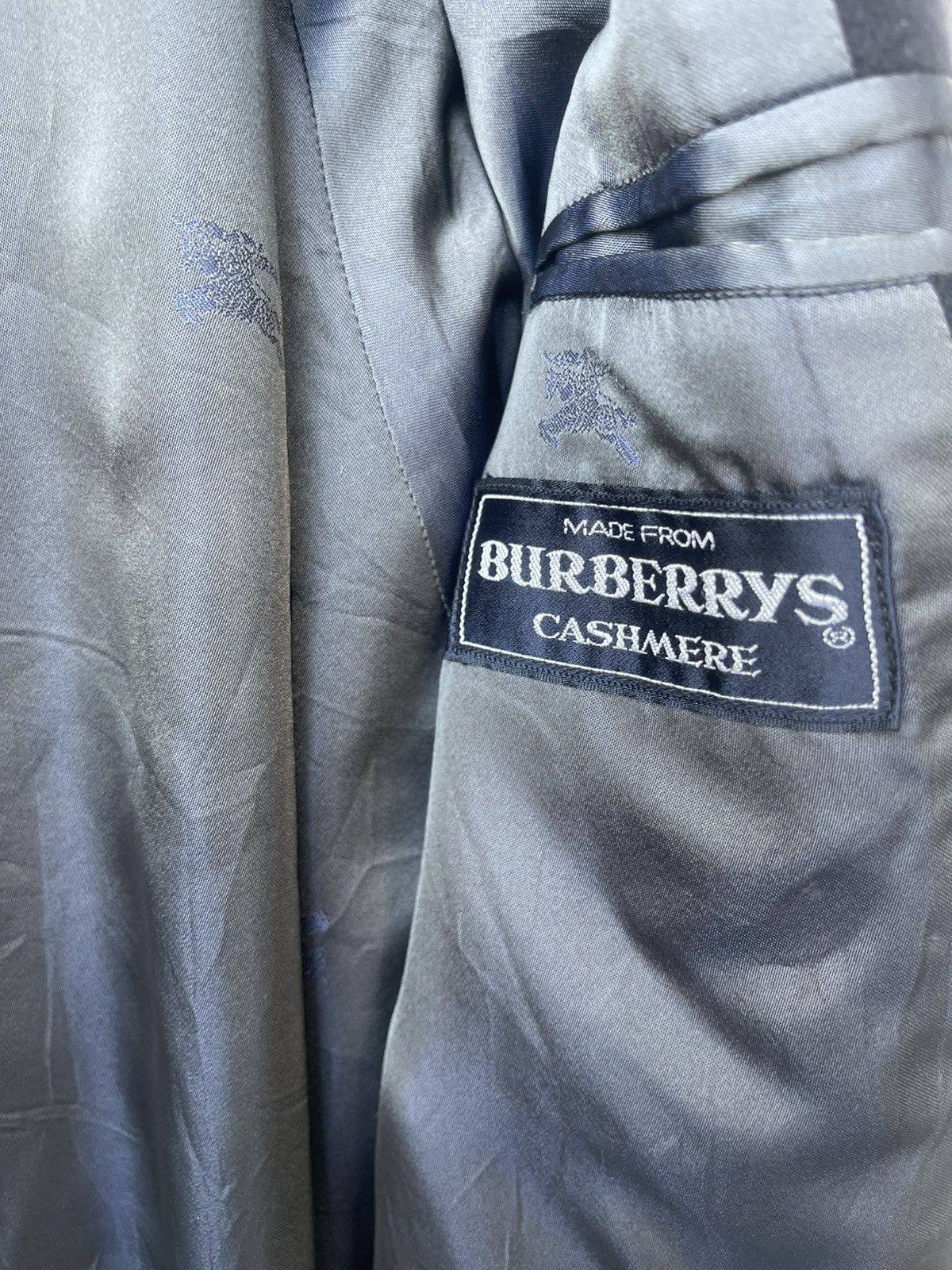 Burberry VINTAGE Burberrys 100% Cashmere Long Coat Navy Blue C-TK83 Size US L / EU 52-54 / 3 - 5 Thumbnail