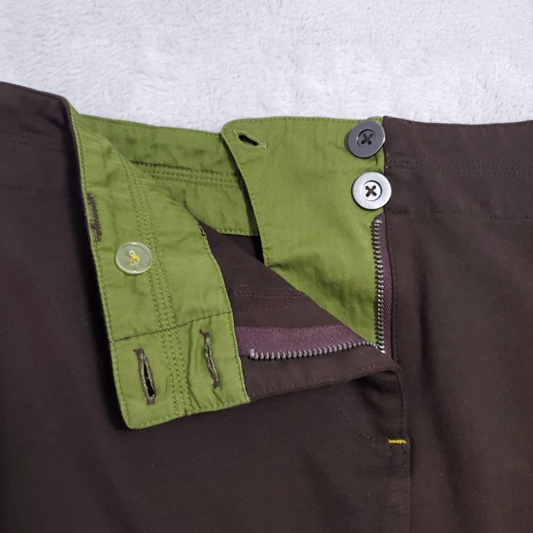 Vintage Title Nine Skirt Women 8 Brown Hepburn Hiking Athletic Cargo Outdoor Stretch Zip Side Pocket Size 30" / US 8 / IT 44 - 4 Thumbnail