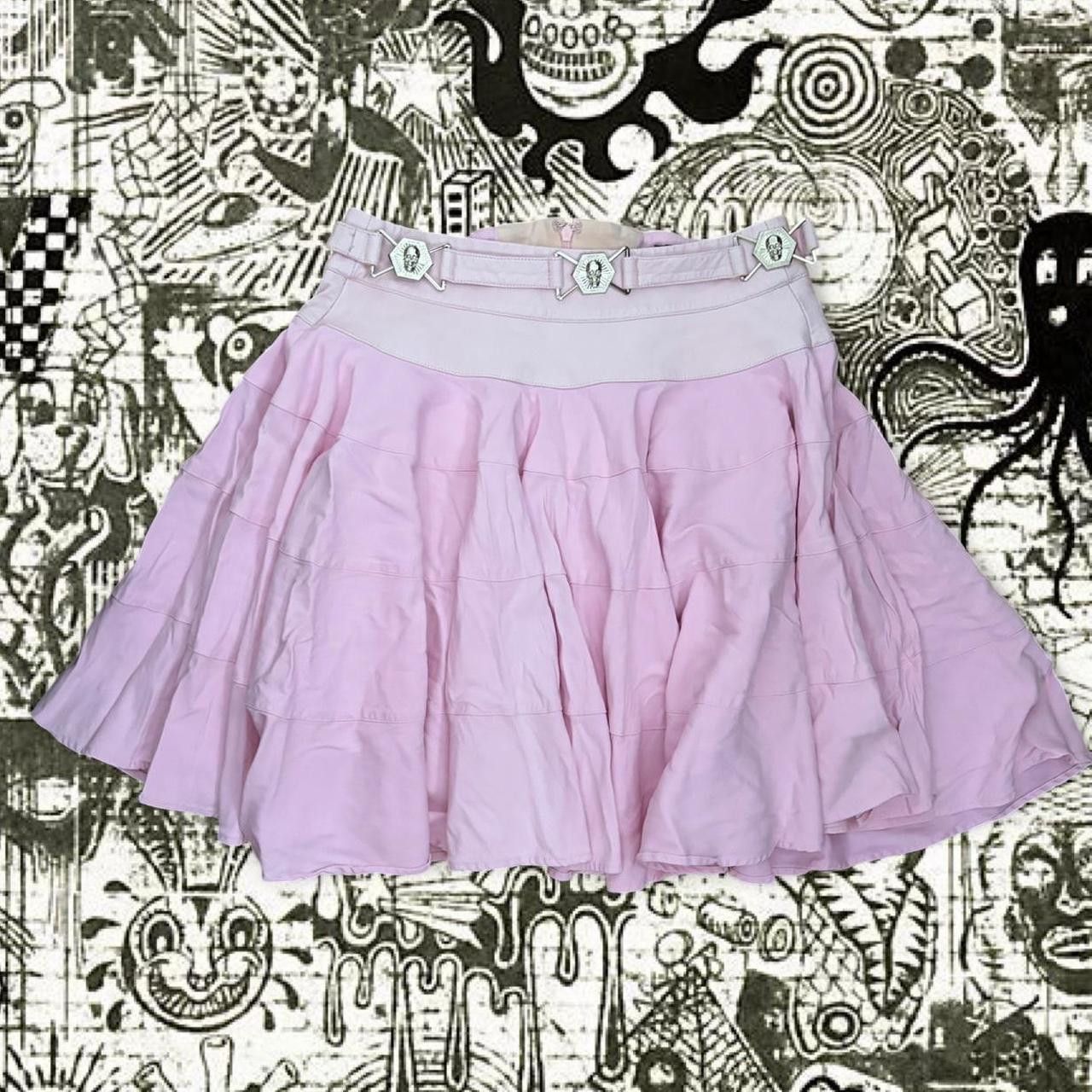 Philipp Plein Metal hardware belted mid-length skirt Size 27" / US 4 / IT 40 - 2 Thumbnail