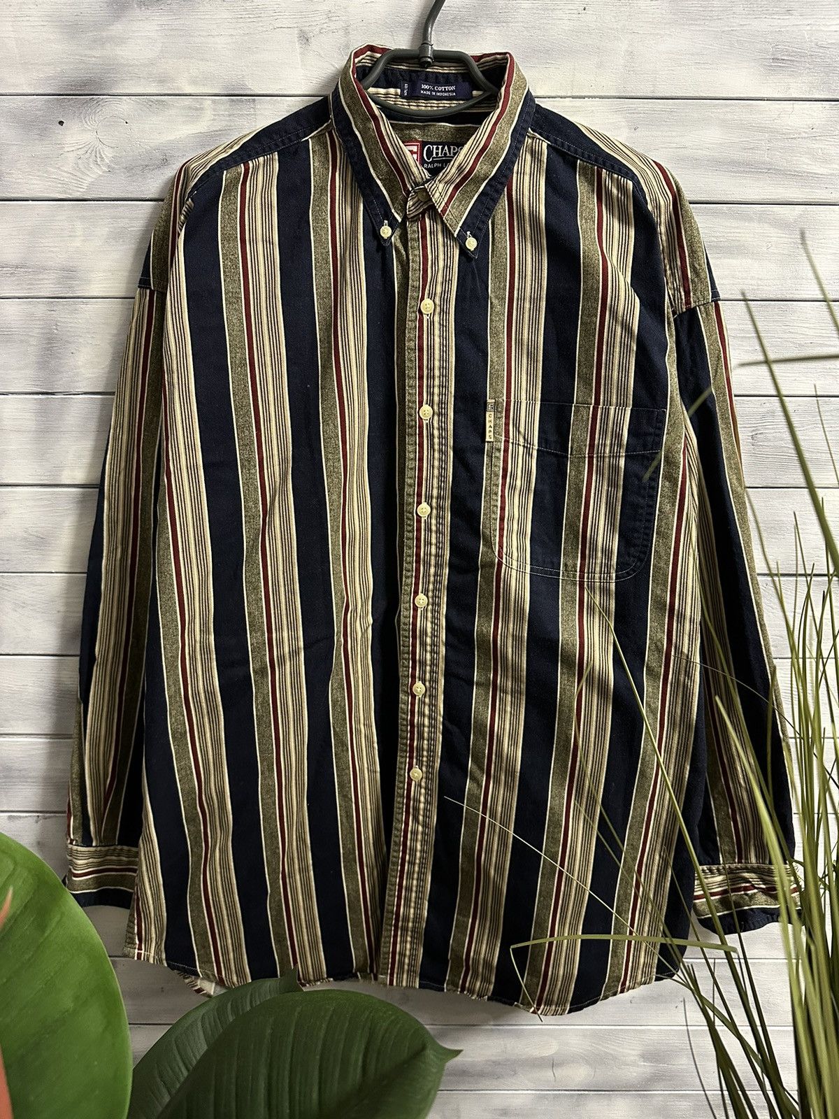 Chaps Ralph Lauren Rare Vintage Polo Chaps Ralph Lauren Checkerd Buttons Shirts Size US L / EU 52-54 / 3 - 1 Thumbnail