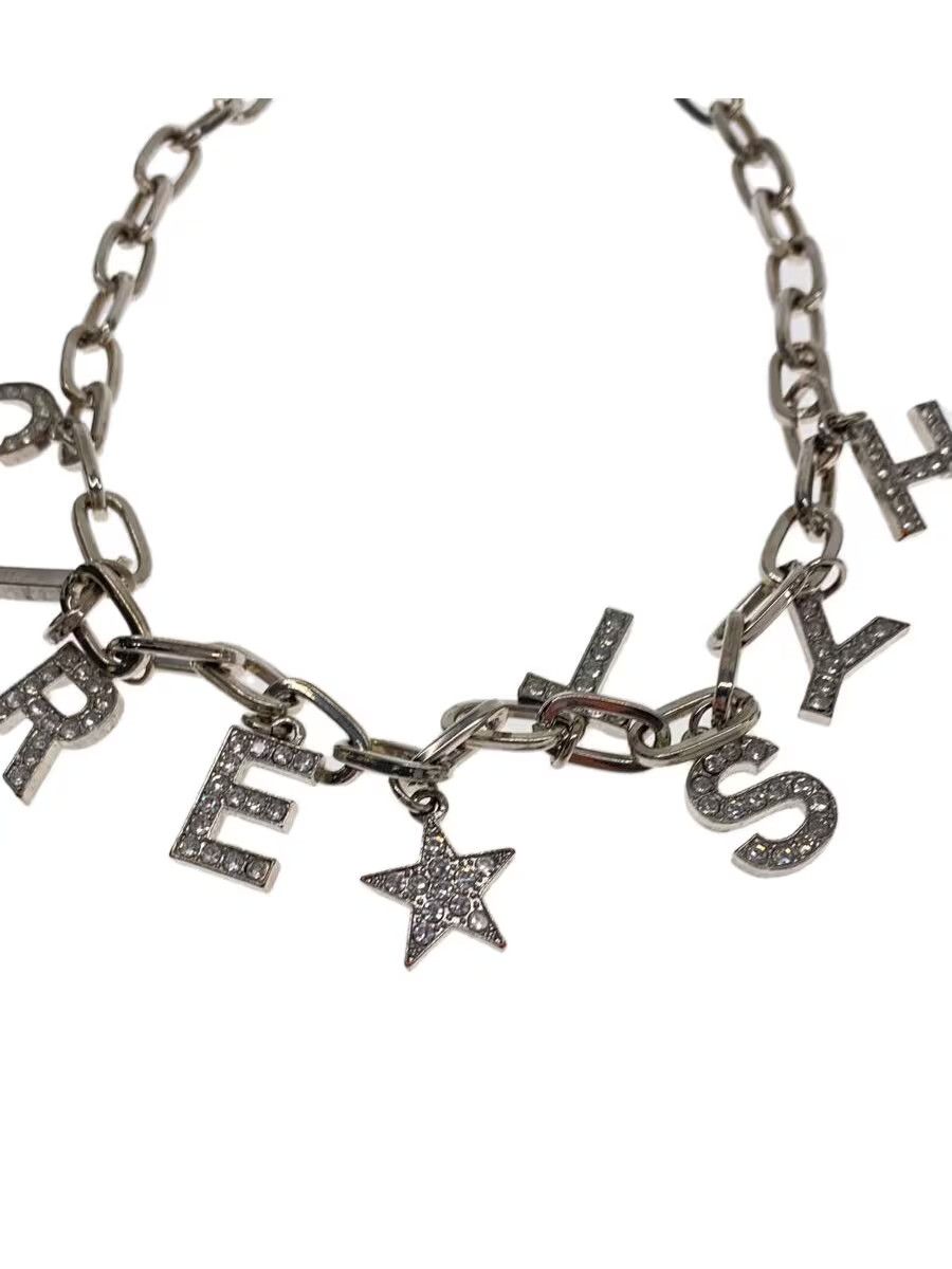 Hysteric Glamour Crystal Script Pendant Necklace Size ONE SIZE - 1 Thumbnail