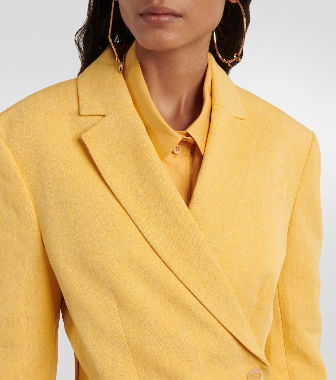 Jacquemus o1mle0824 La Veste Tibau in Yellow Size S / US 4 / IT 40 - 4 Thumbnail