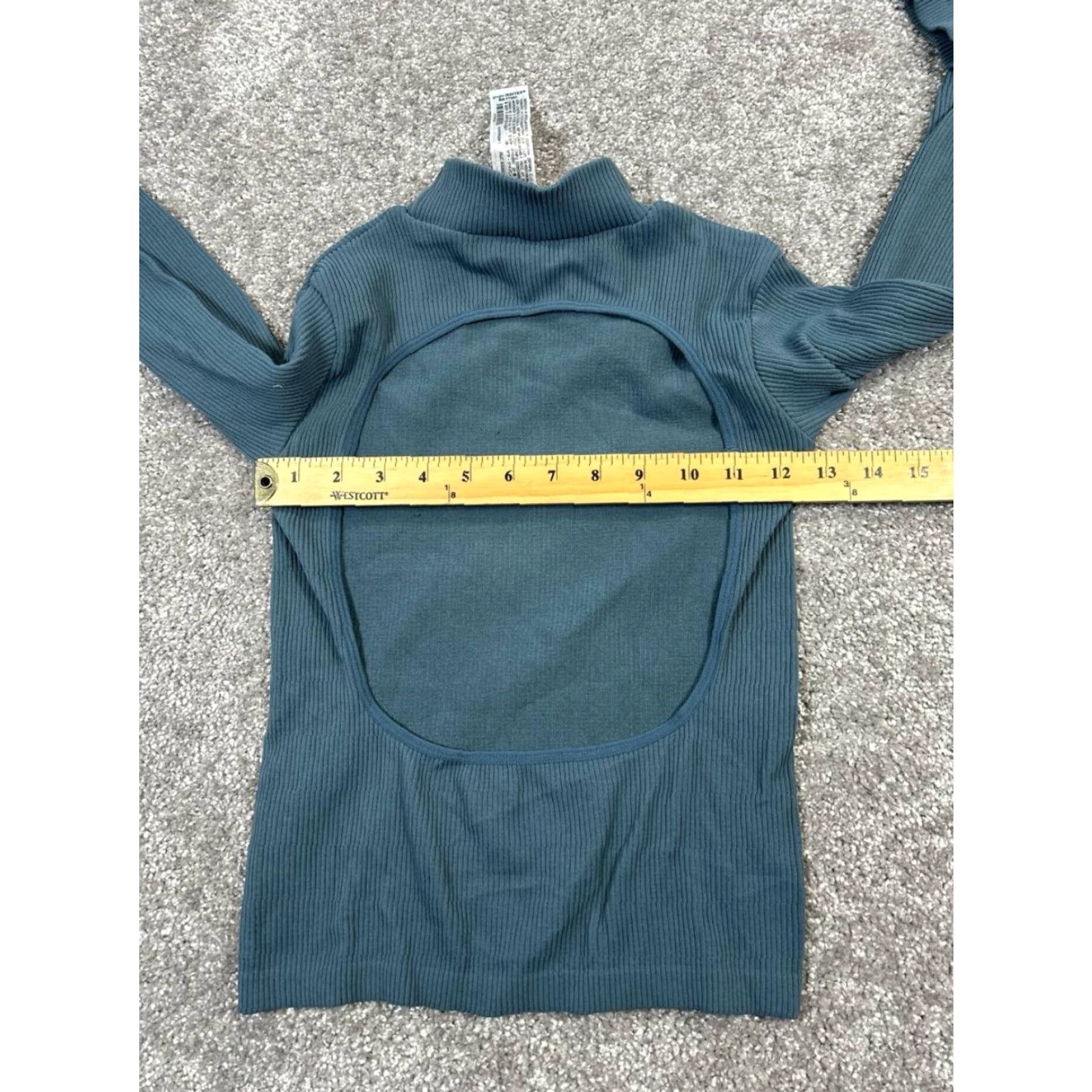 Zara Zara Womens Medium Blue Ribbed Pullover Mock Neck Sweater Pullover Knit Regular Long Sleeve Winter Fall Size M / US 6-8 / IT 42-44 - 6 Thumbnail