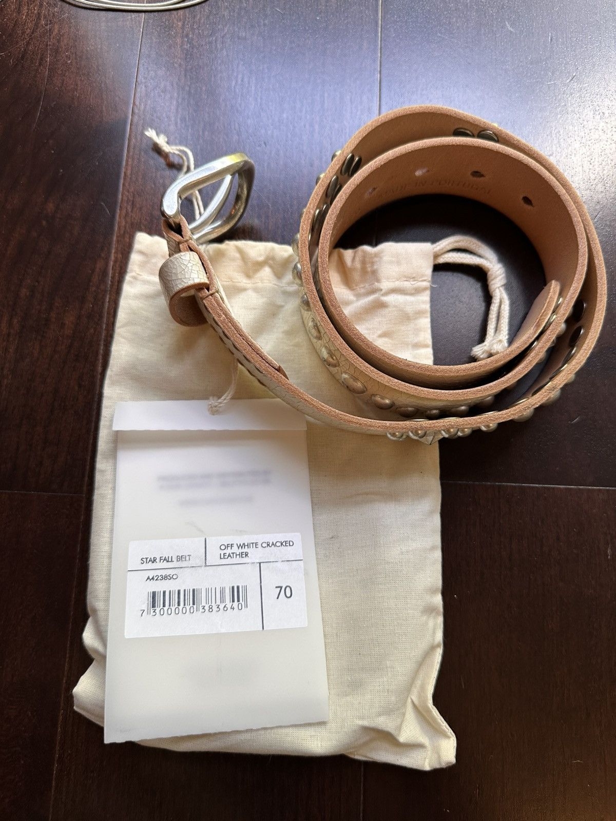Our Legacy Our Legacy 2CM Cracked Leather Belt Off White | Grailed
