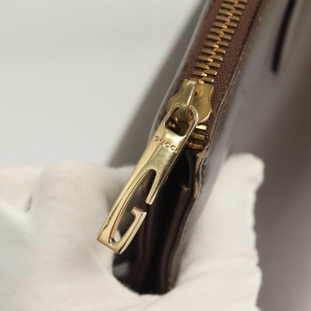 Gucci GUCCI Hand Bag Leather Brown Gold 000 1998 000 1998 Size ONE SIZE - 14 Thumbnail