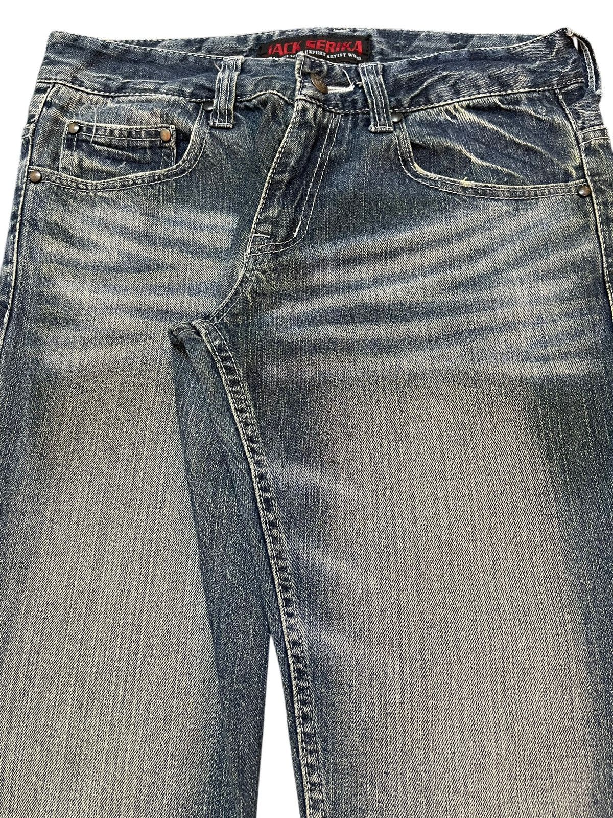 Vintage Japanese Brand Faded Distress Style Jeans