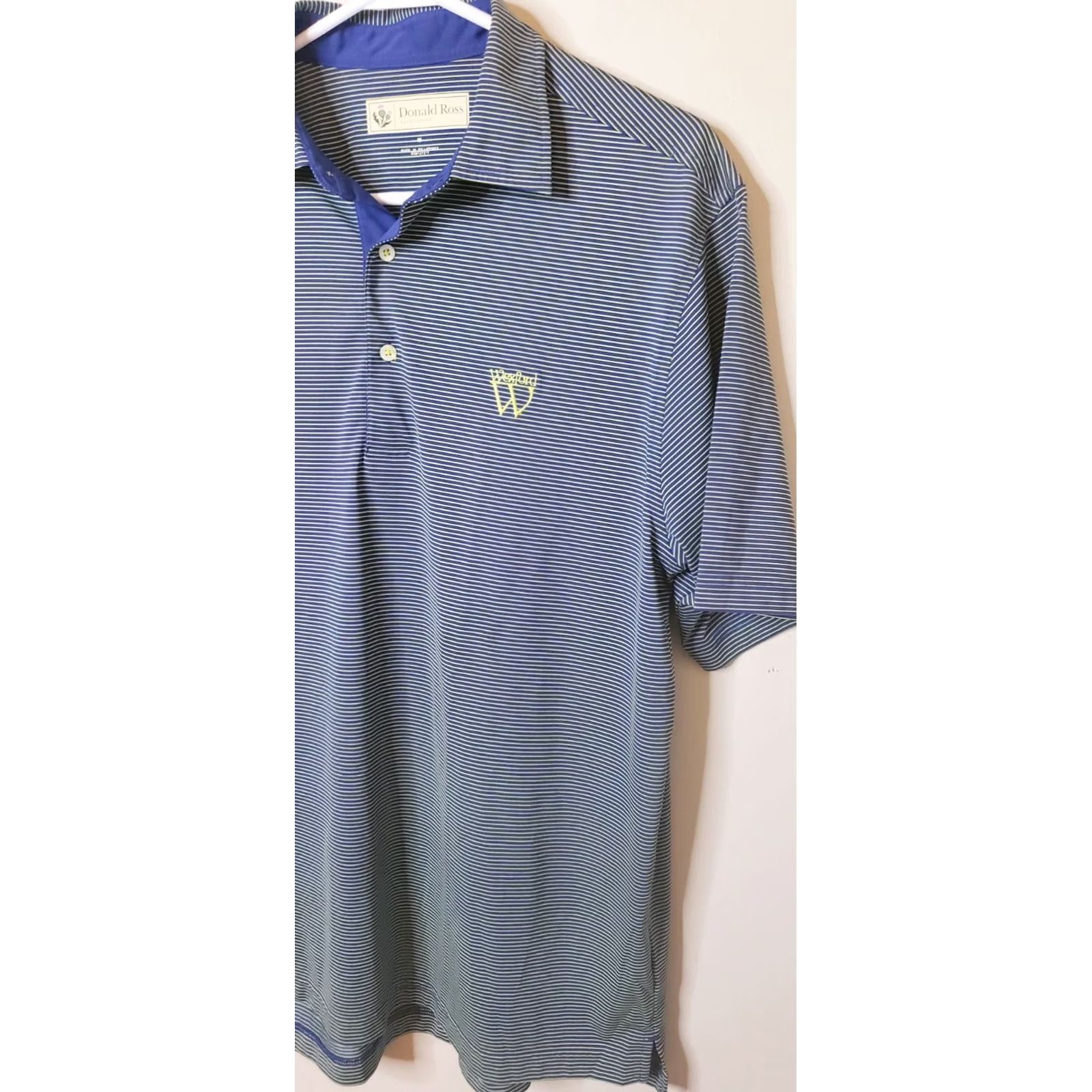 Vintage Donald Ross Polo Shirt Men's M Purple Neon Striped Short Sleeve Logo Golf Size US M / EU 48-50 / 2 - 2 Thumbnail