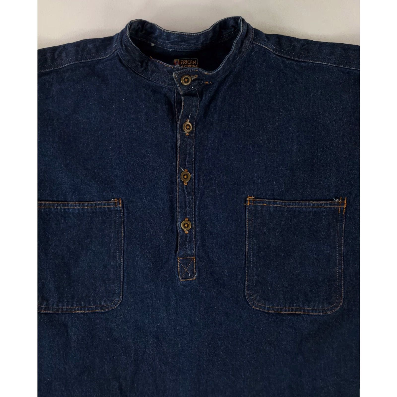 Vintage VINTAGE African American College Alliance Shirt Henley Denim Pullover Blue Mens XXL Size US XXL / EU 58 / 5 - 2 Thumbnail