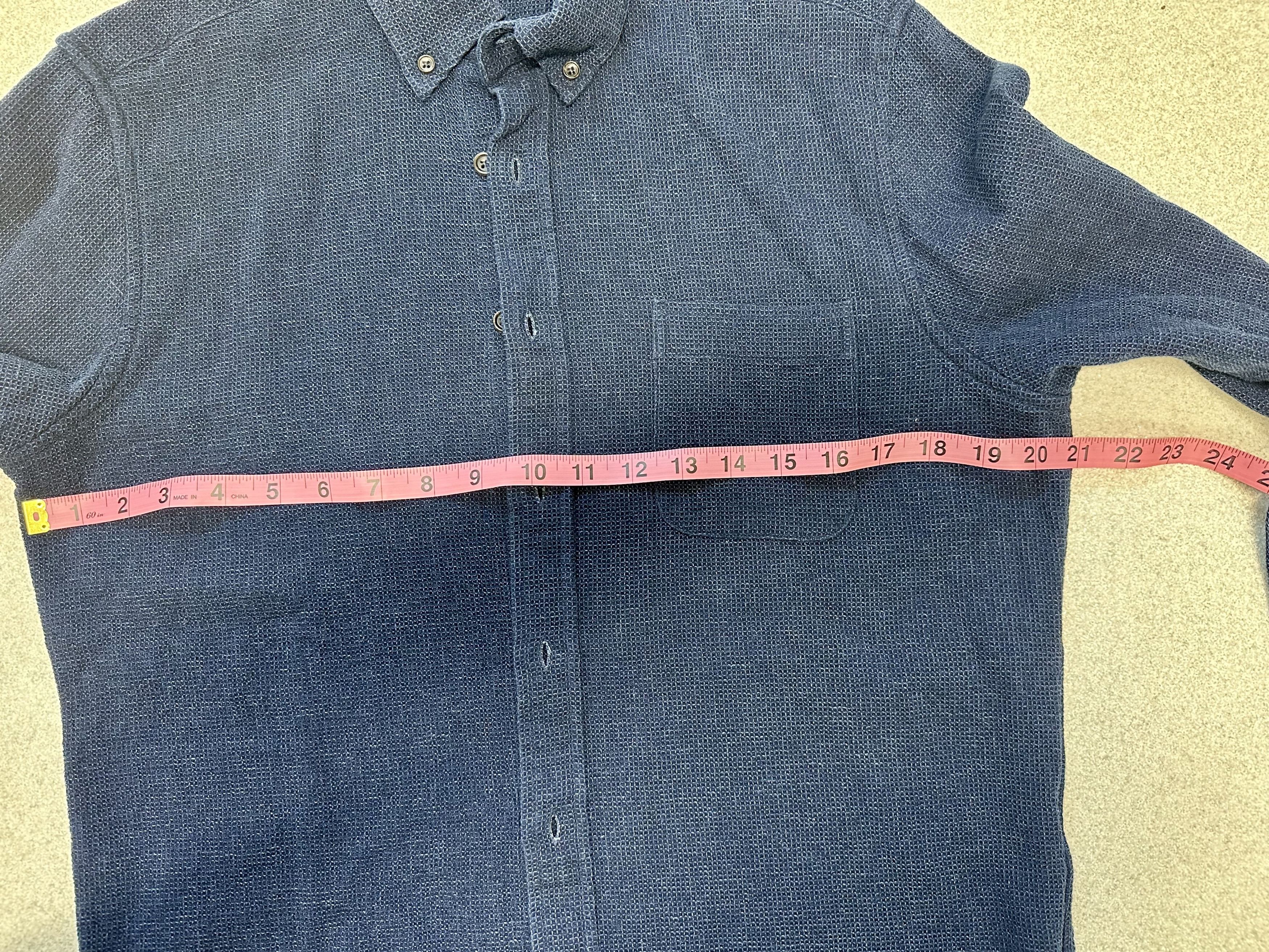 Taylor Stitch Taylor Stitch Men's Navy Shirt Textured Sashiko Size US M / EU 48-50 / 2 - 5 Thumbnail