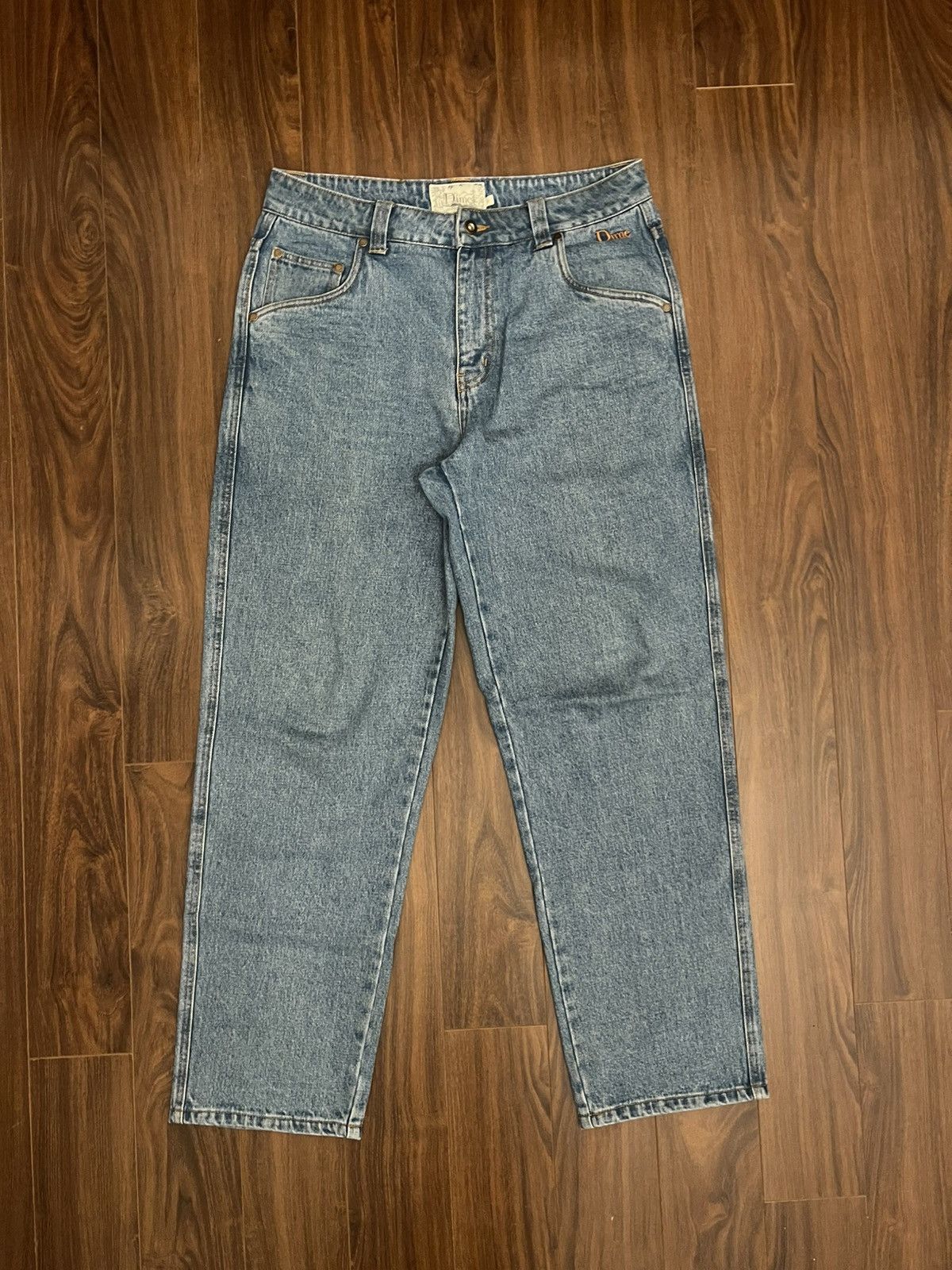 Dime Dime Montreal Classic Relaxed Blue Wash Jeans Size US 30 / EU 46 - 1 Thumbnail
