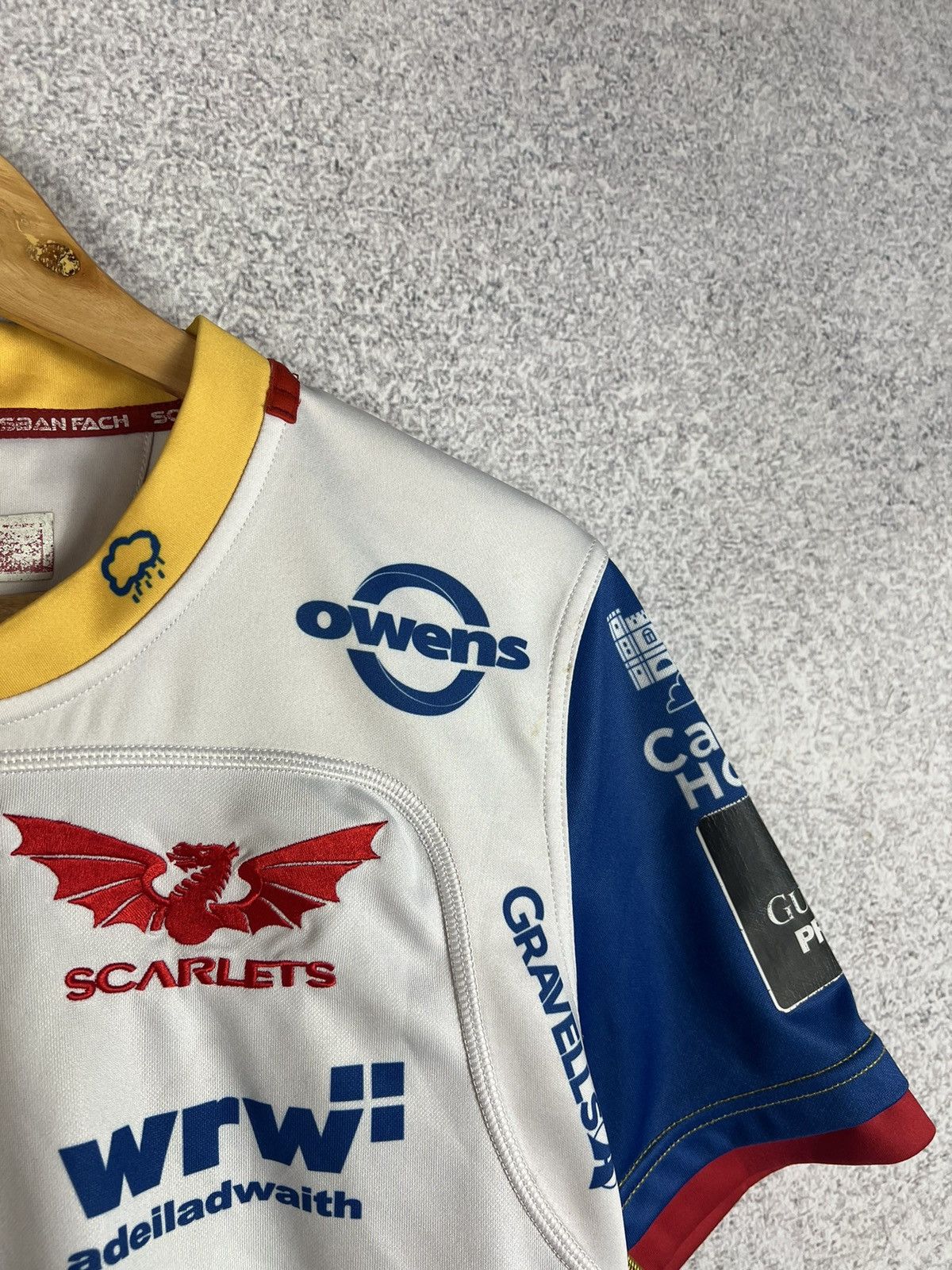 Vintage Rare! Scarlets Macron Rugby Shirt Jersey Size US M / EU 48-50 / 2 - 7 Thumbnail