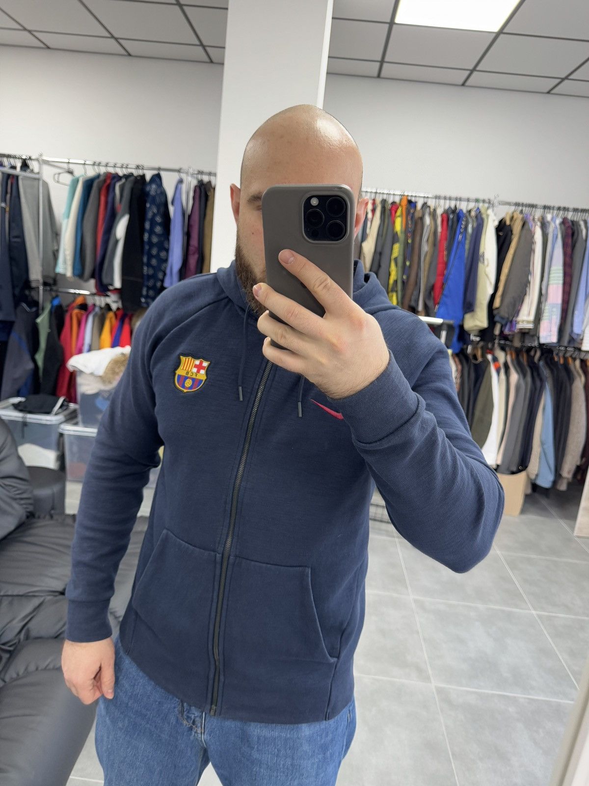 Nike Nike FC Barcelona NSW Hoodie Size M Size US M / EU 48-50 / 2 - 2 Thumbnail