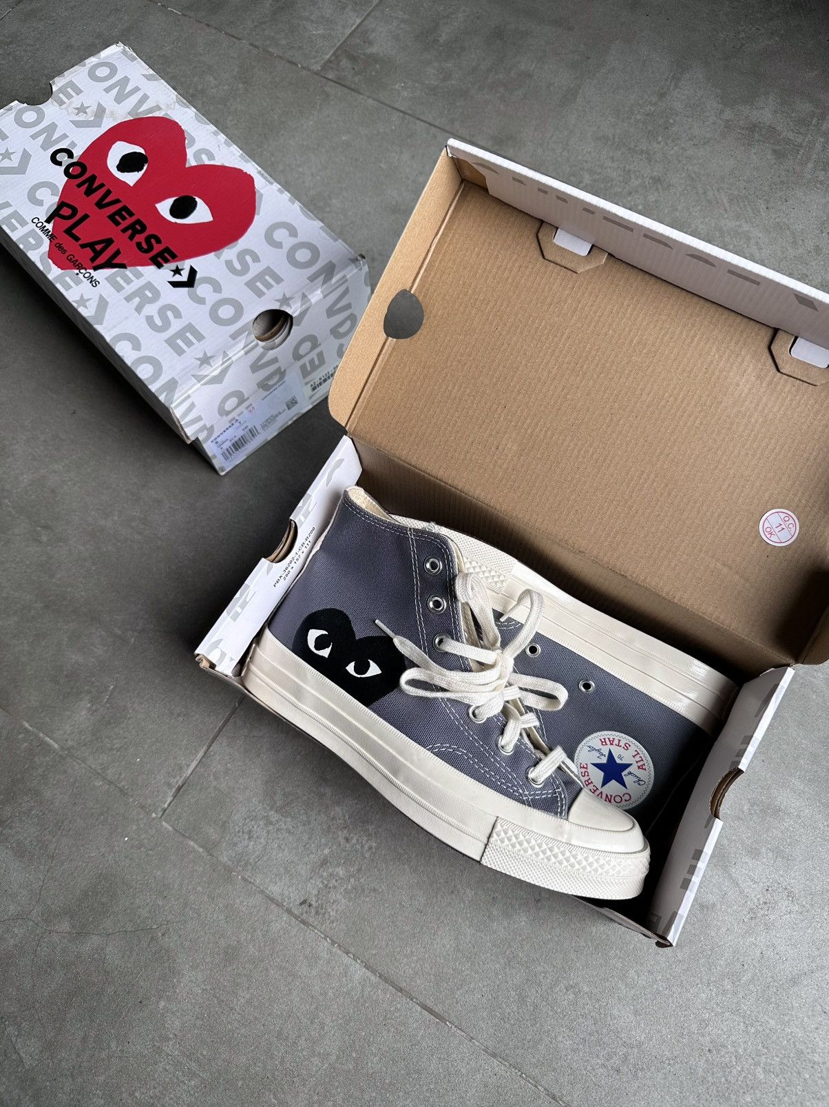 Comme des Garcons PLAY × Converse CDG PLAY x CONVERSE HI CHUCK TAILOR 70 Size US 7 / IT 37 - 13 Thumbnail