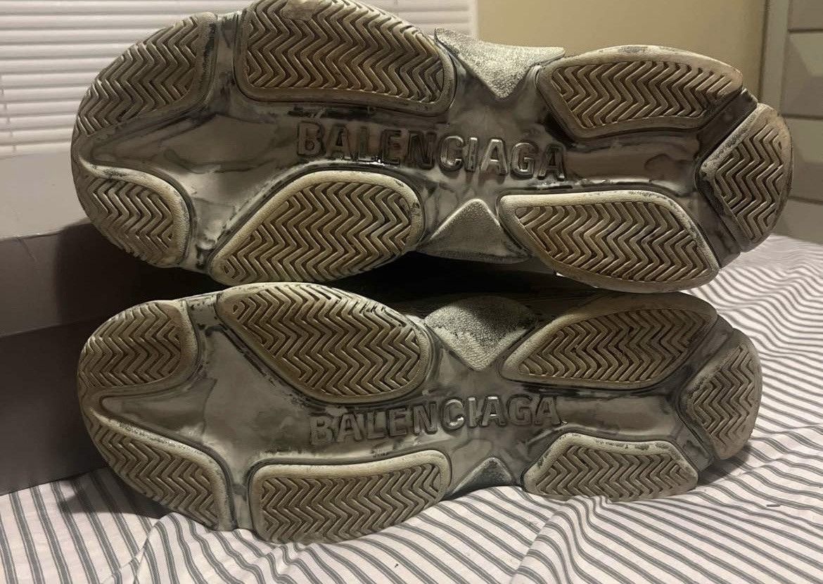 Balenciaga 🔥dyed grey triple s size 13-14 EU 47 🔥 Size US 14 / EU 47 - 7 Thumbnail
