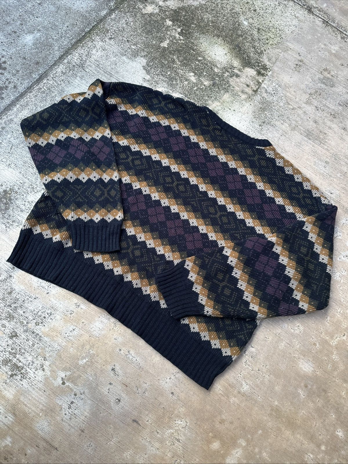 Other Vintage 90s Checkered Jonathan Bryan Knitwear Sweater Xl Size US XL / EU 56 / 4 - 6 Thumbnail
