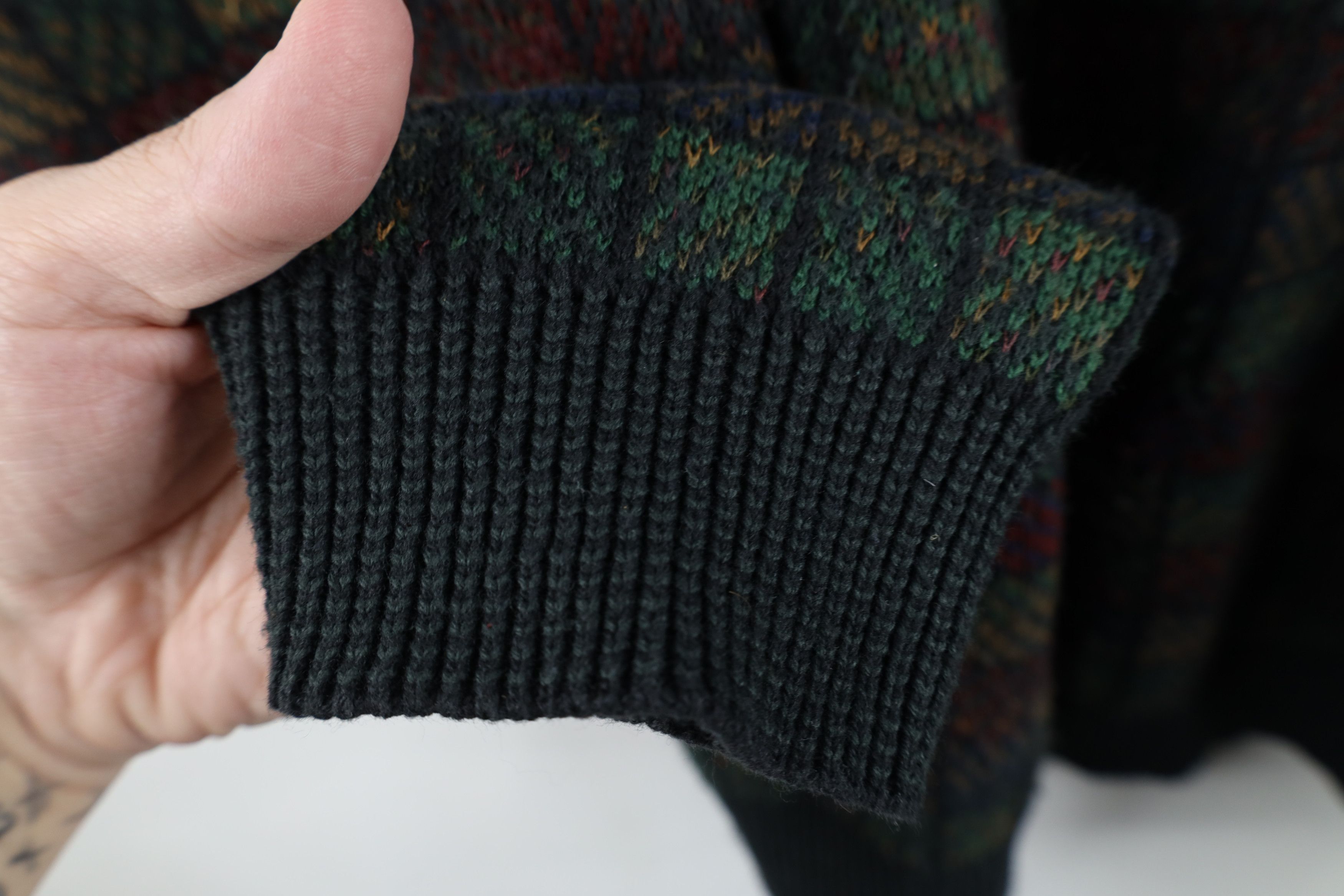 Vintage Vintage 90s Streetwear Rainbow Checkered Knit Sweater USA Size US XL / EU 56 / 4 - 5 Thumbnail